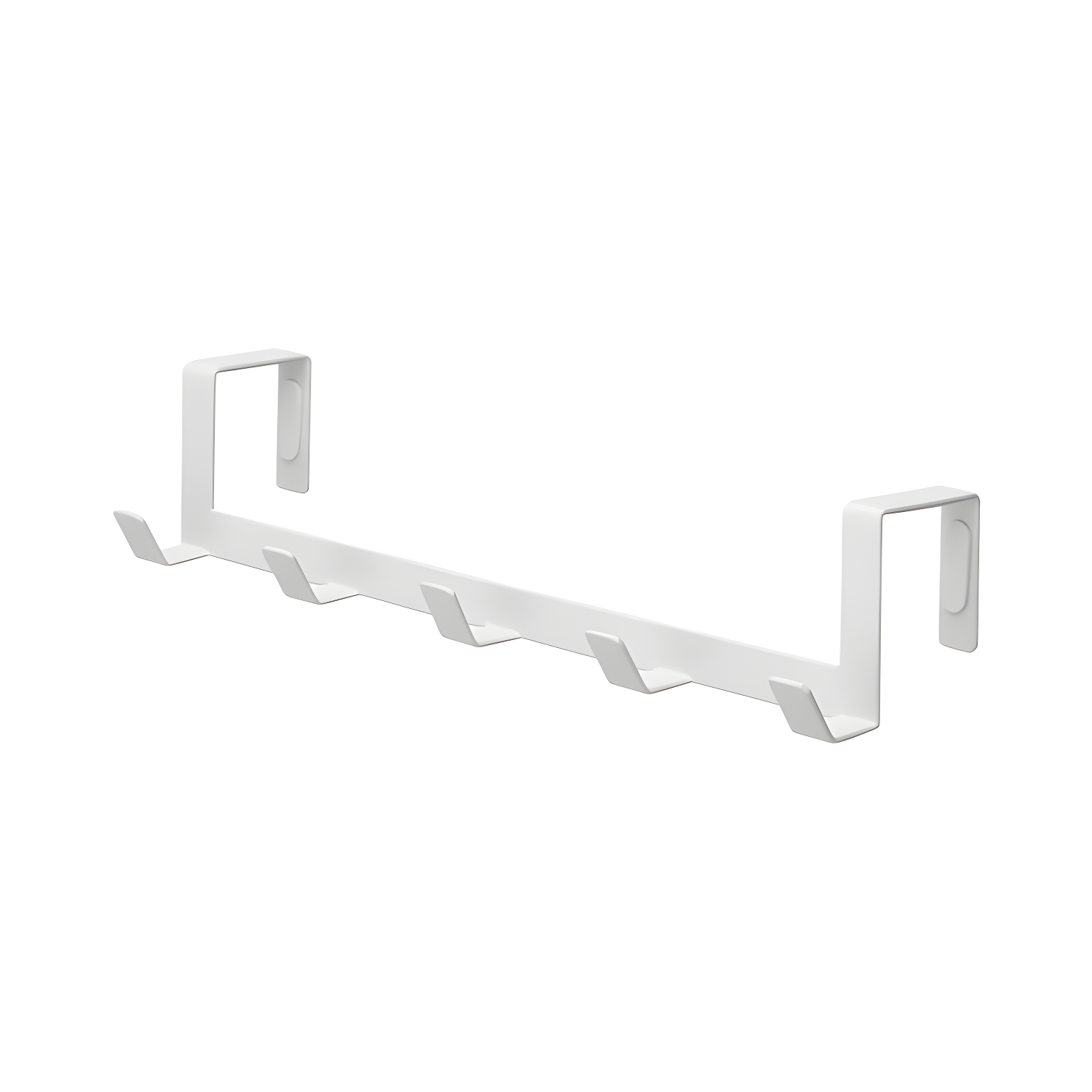 White Steel Over-the-Door Hook Rack