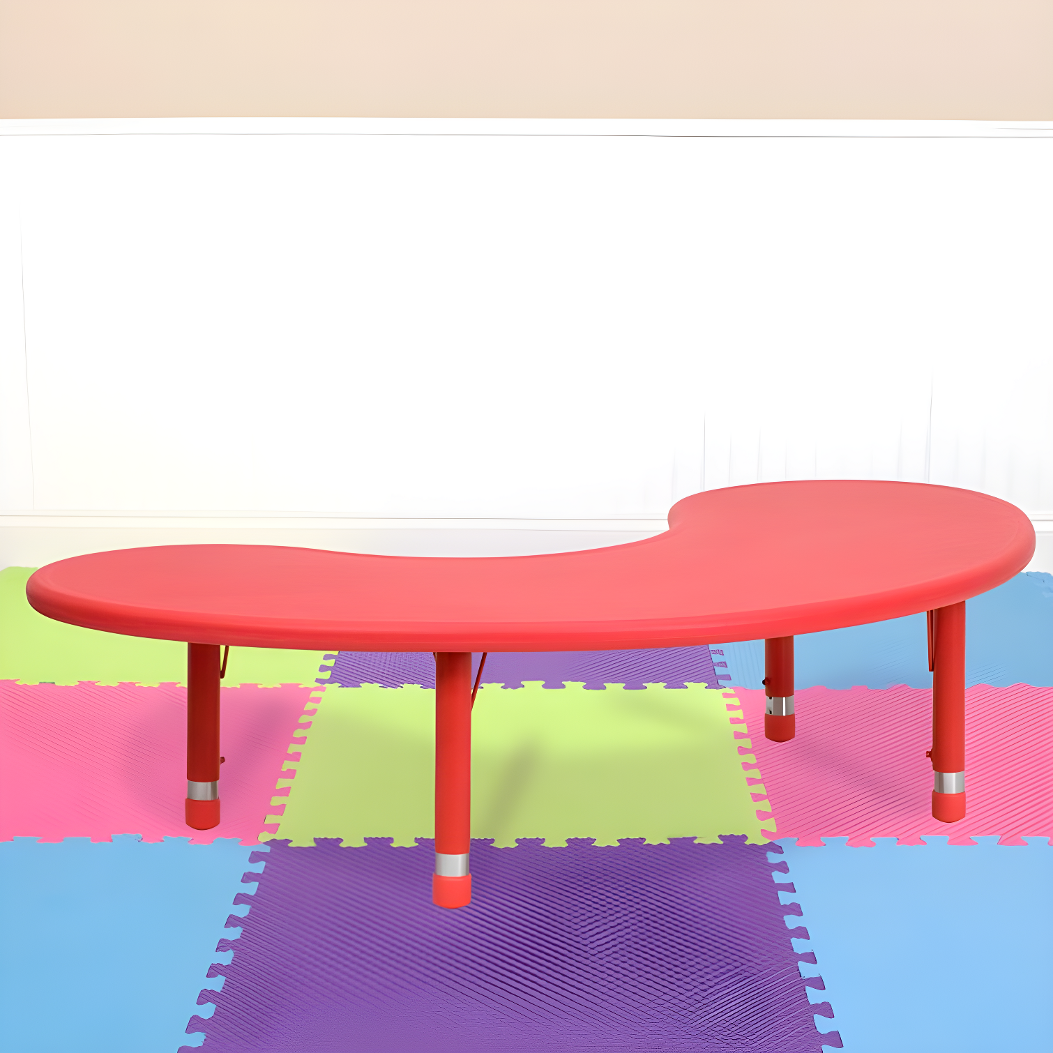 Crescent Wren Adjustable Red Activity Table for Kids