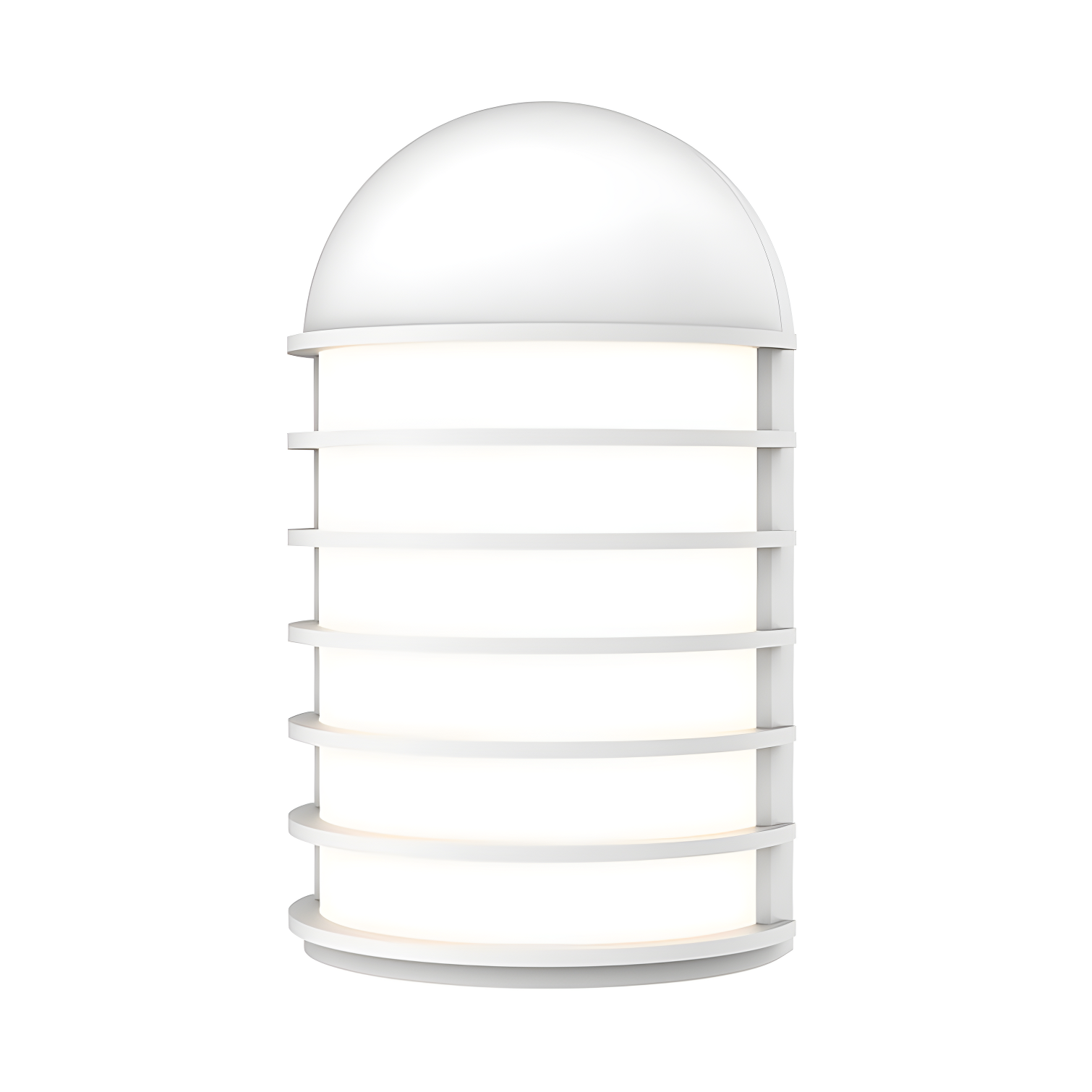 Lighthouse Textured White LED Flush Mounted Sconce