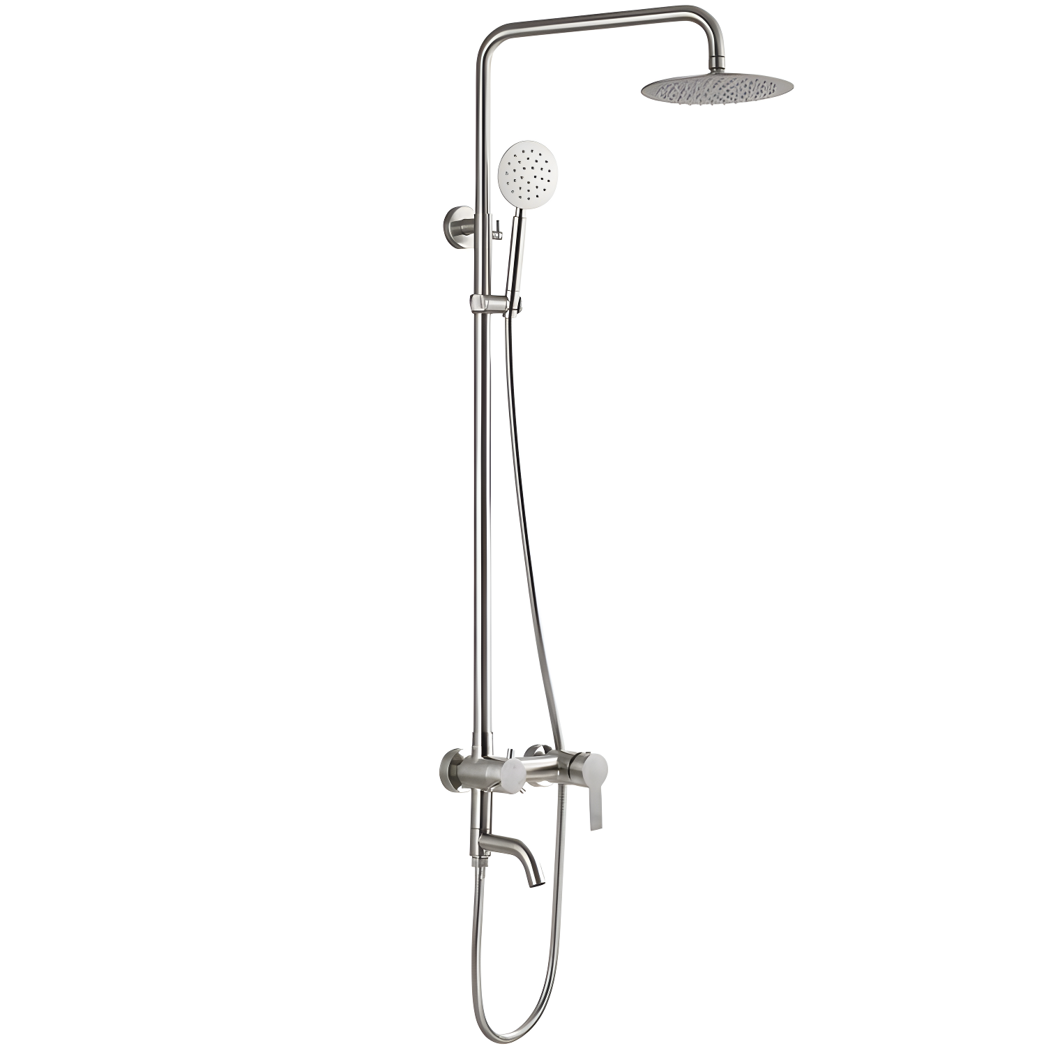 Brushed Stainless Steel Triple Function Outdoor Shower System