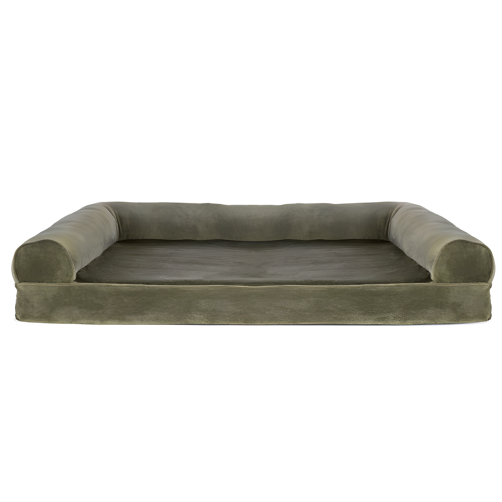 Jumbo Dark Sage Faux Fur Orthopedic Sofa Pet Bed