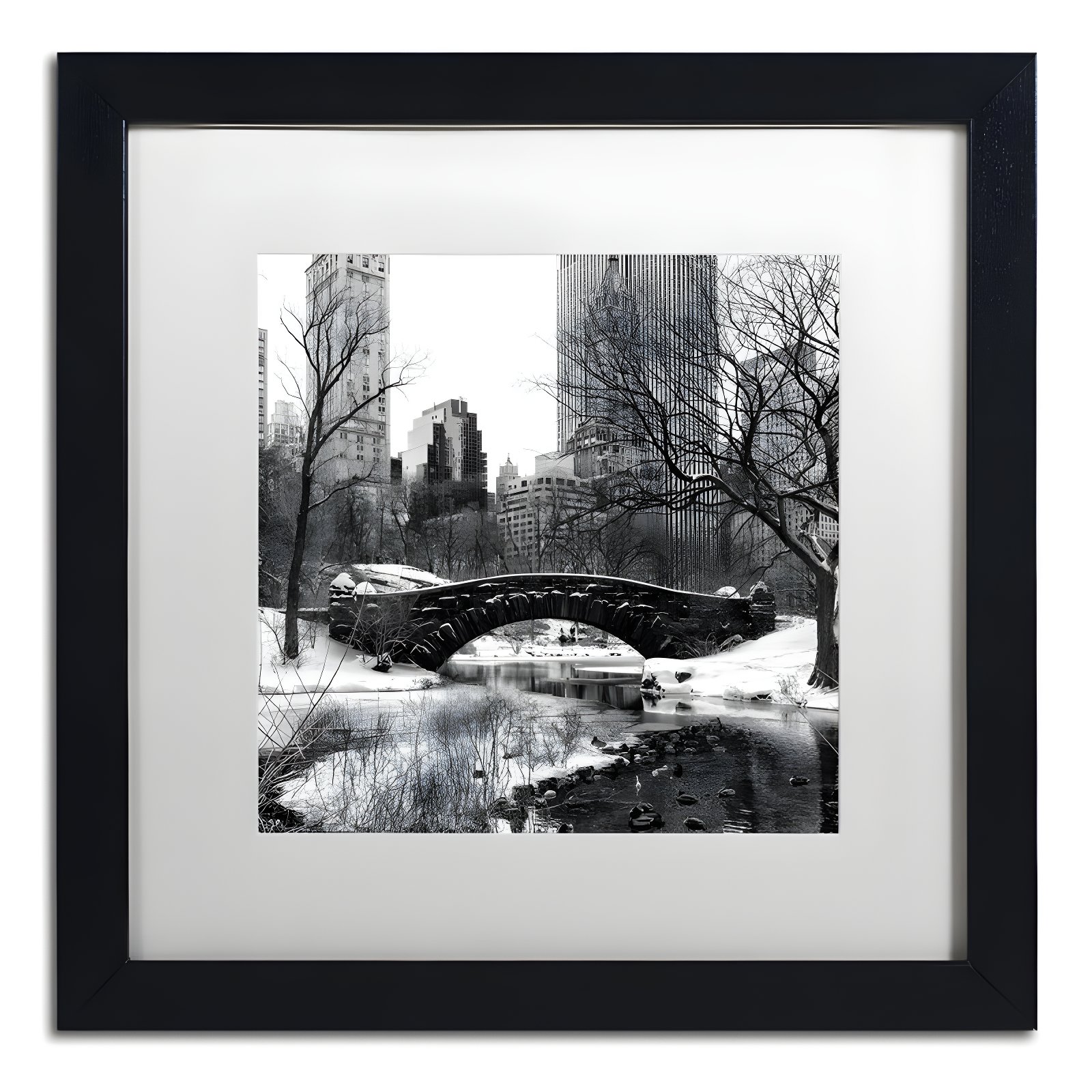 Black Framed Gapstow Bridge Central Park Photography Print