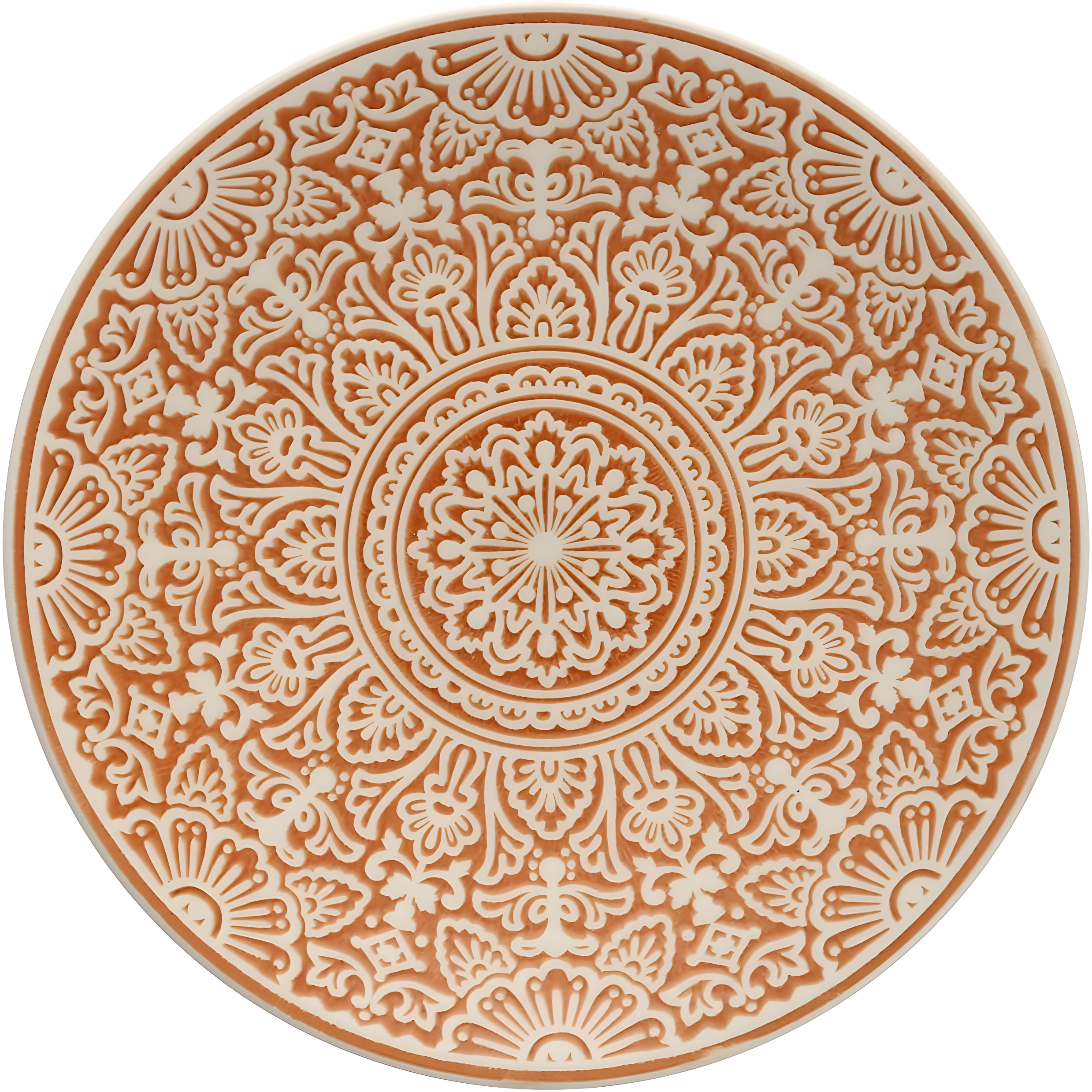 Adobo Ceramic Round Decorative Coupe Salad Plates, Set of 4