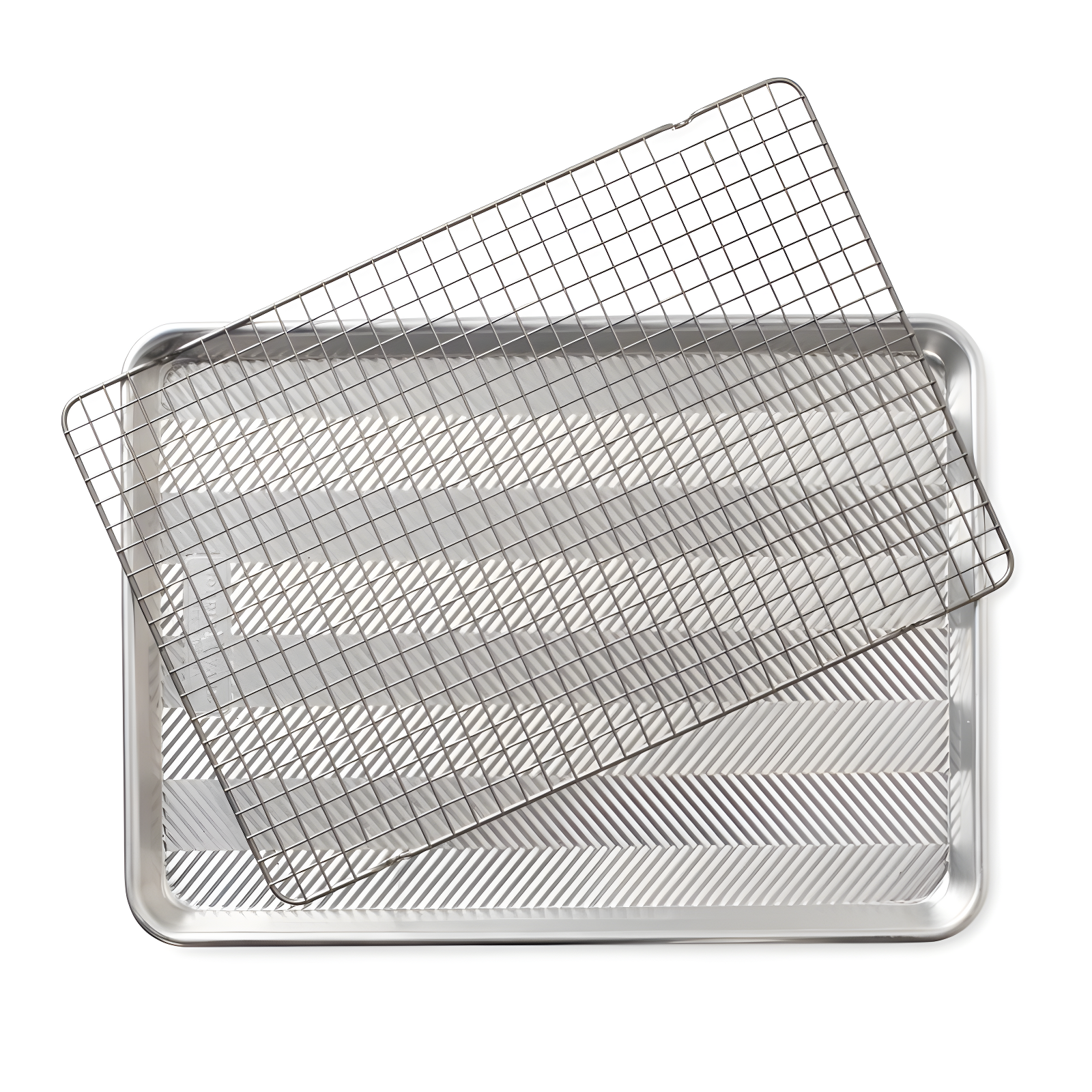 Natural Aluminum Nonstick Half Sheet Pan with Grid