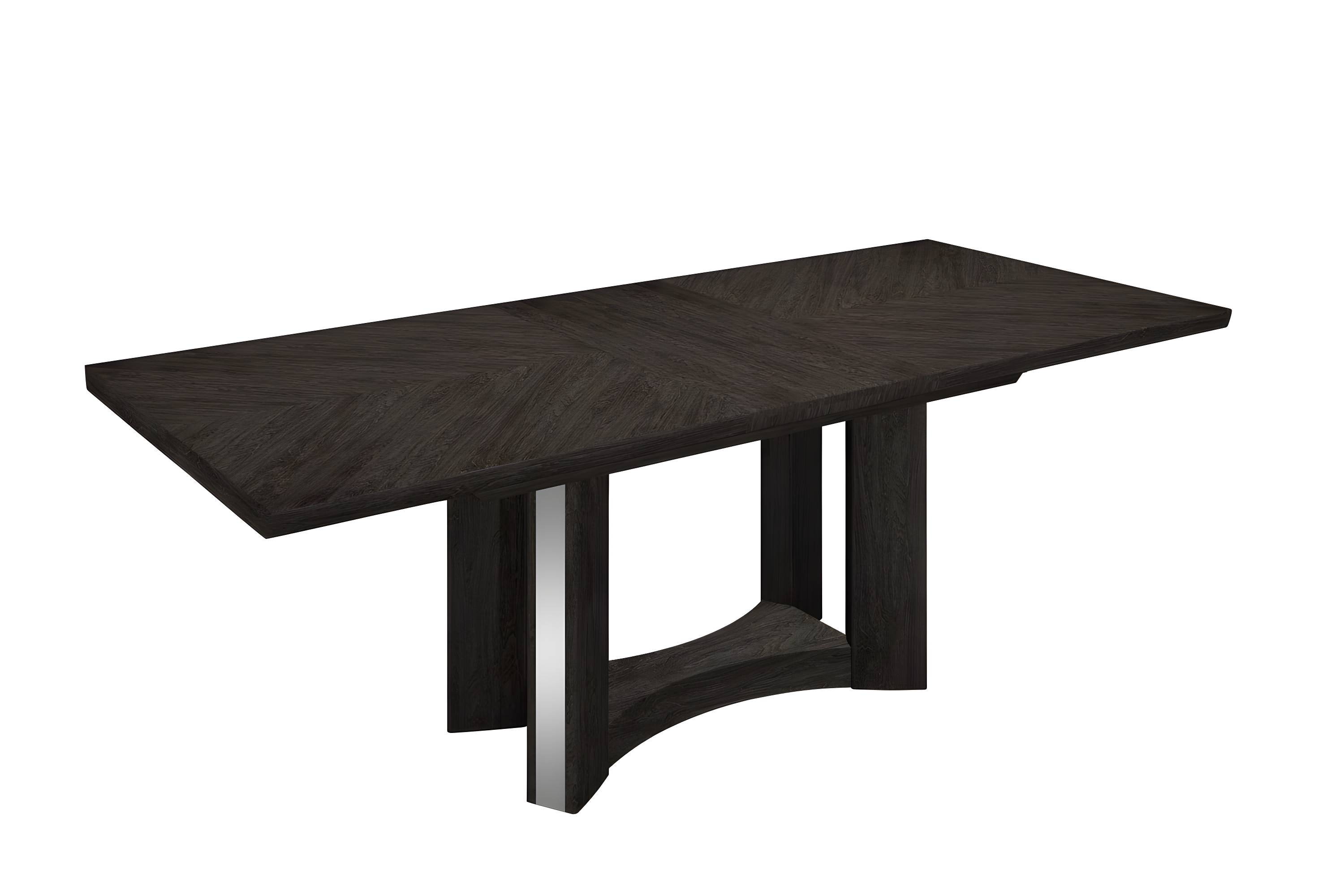 Contemporary Mid-Century 98" Gray Wood Dining Table