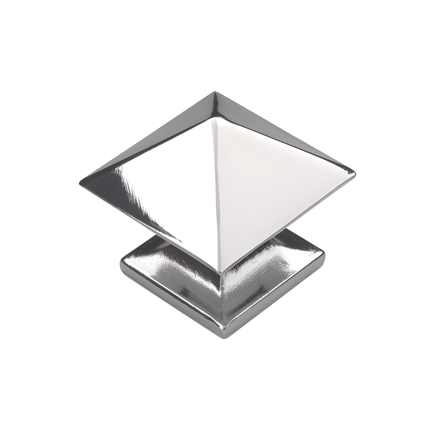 Bright Nickel Modern Square Cabinet Knob with Mounting Hardware