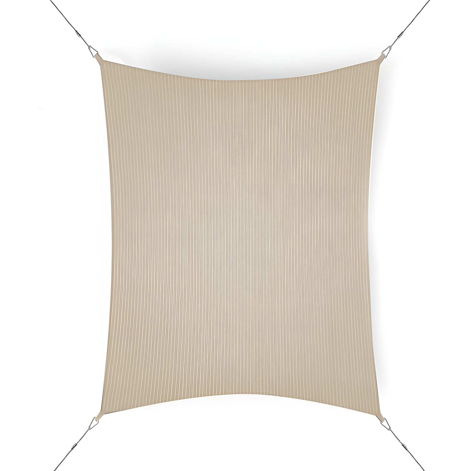 Pebble Beige Rectangular HDPE Shade Sail 12' x 8'