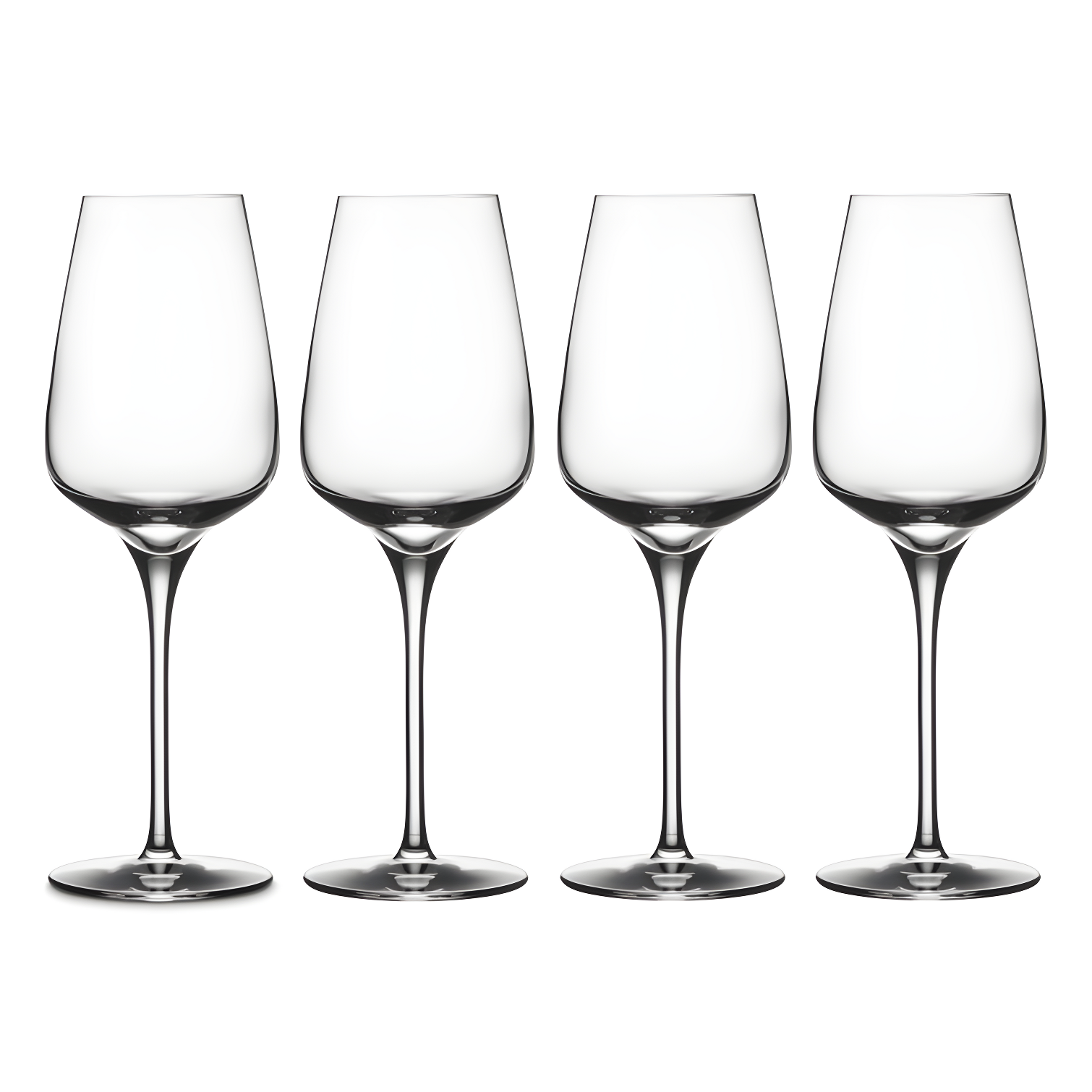 Set of 4 Clear Lead-Free Crystal Champagne Glasses