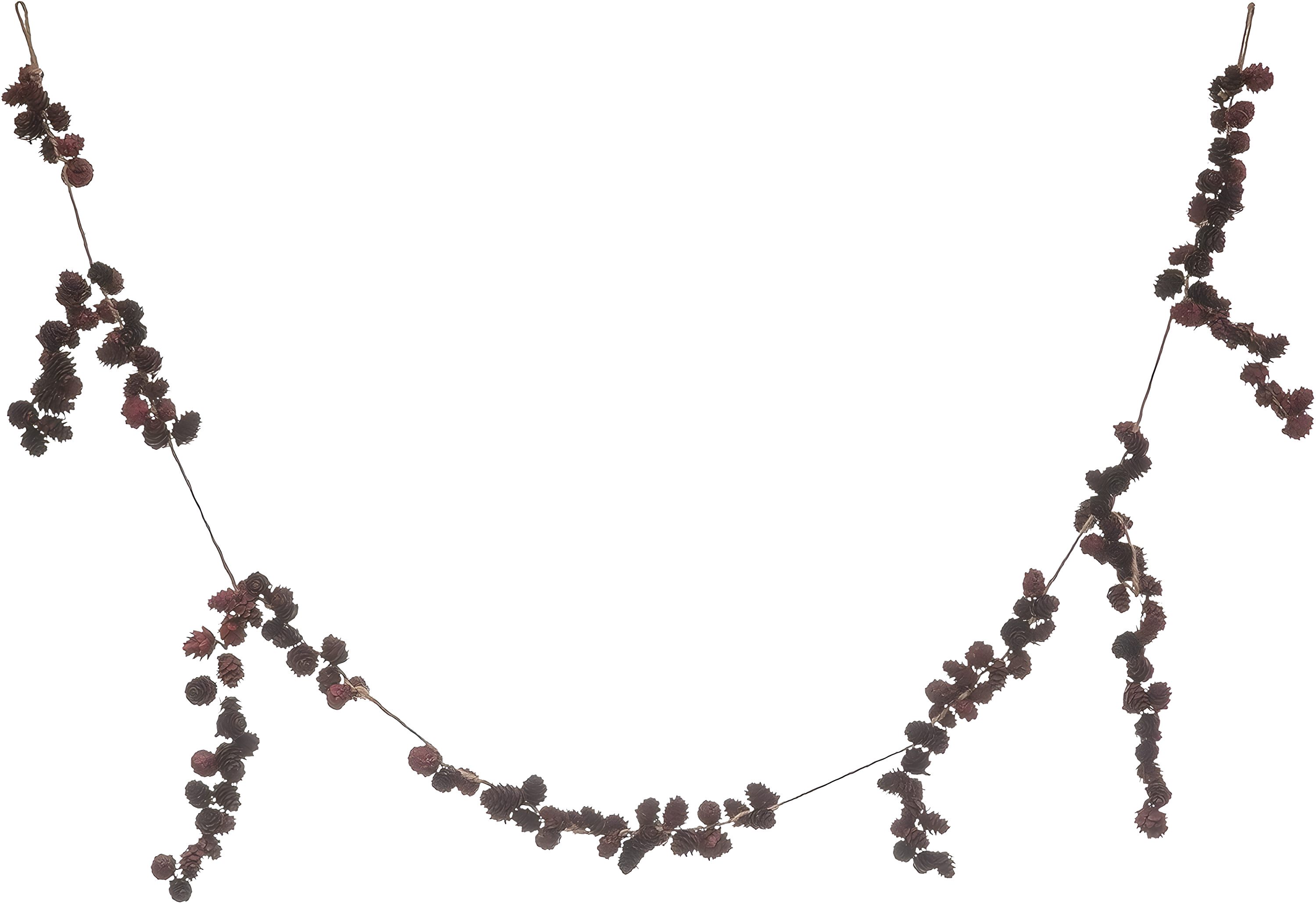 6ft Burgundy Artificial Pinecone Garland