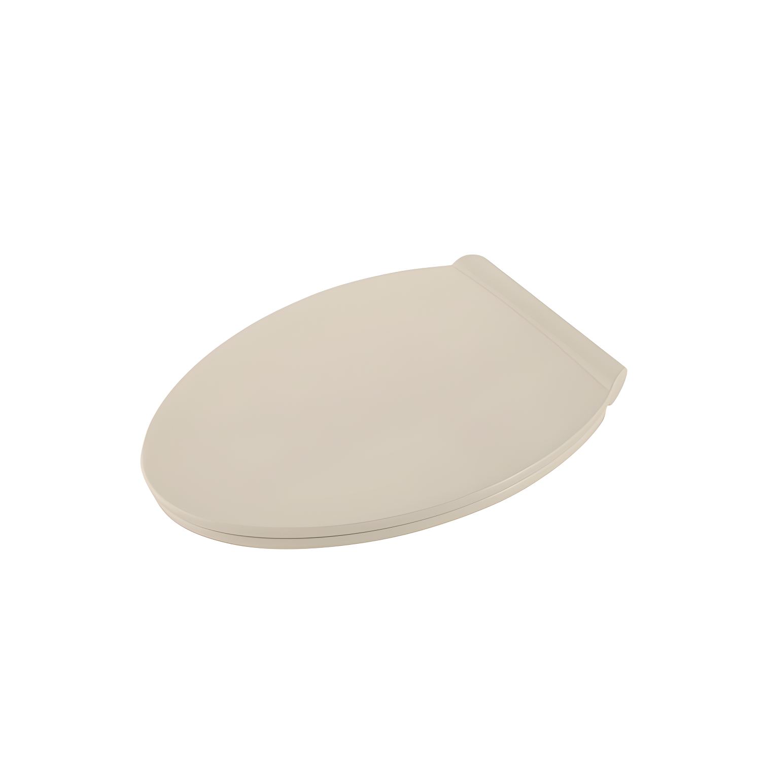 Bone Gloss Finish Elongated Toilet Seat with Lid