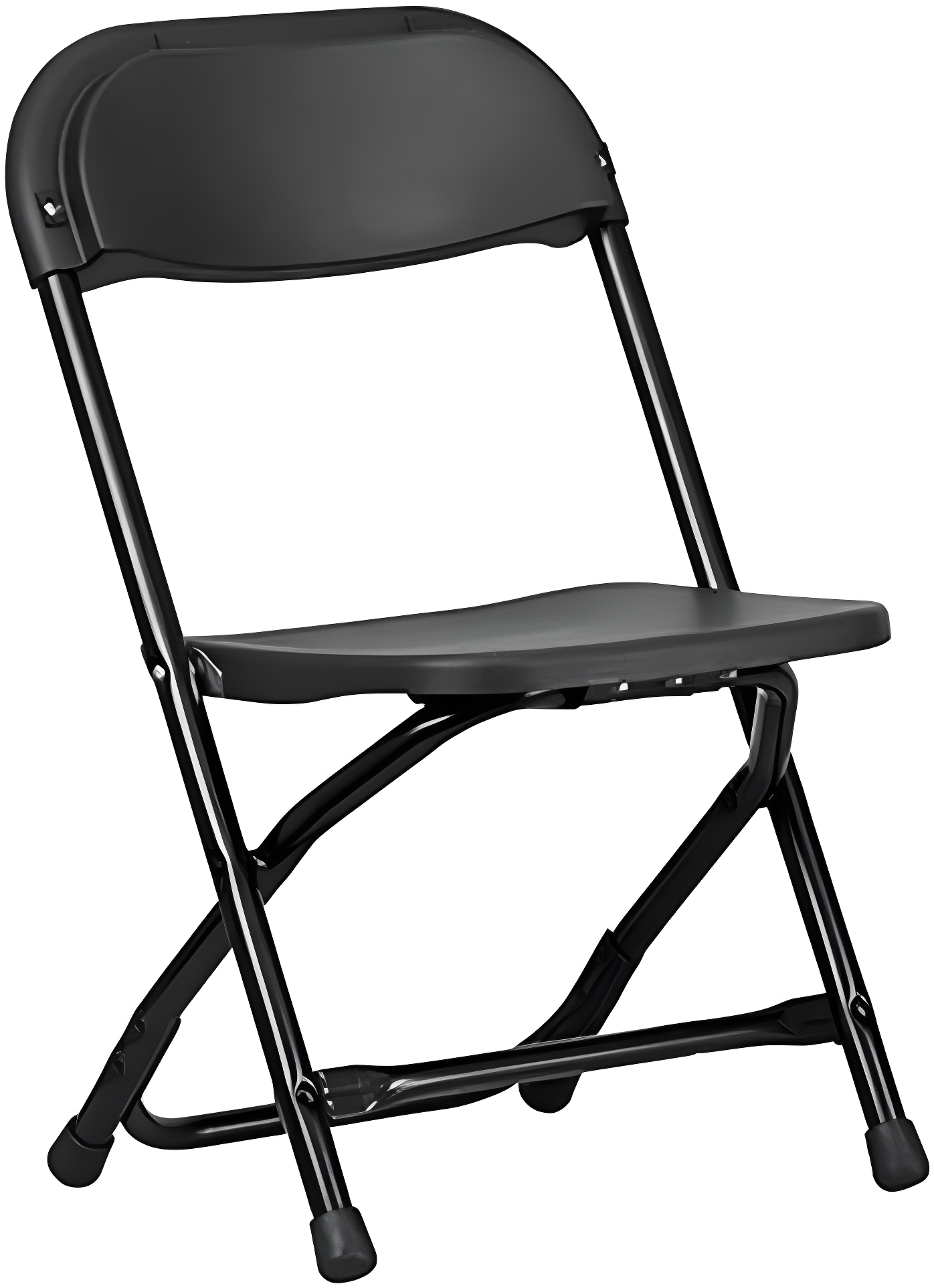 Kids Black Ergonomic Armless Metal Folding Chair Set