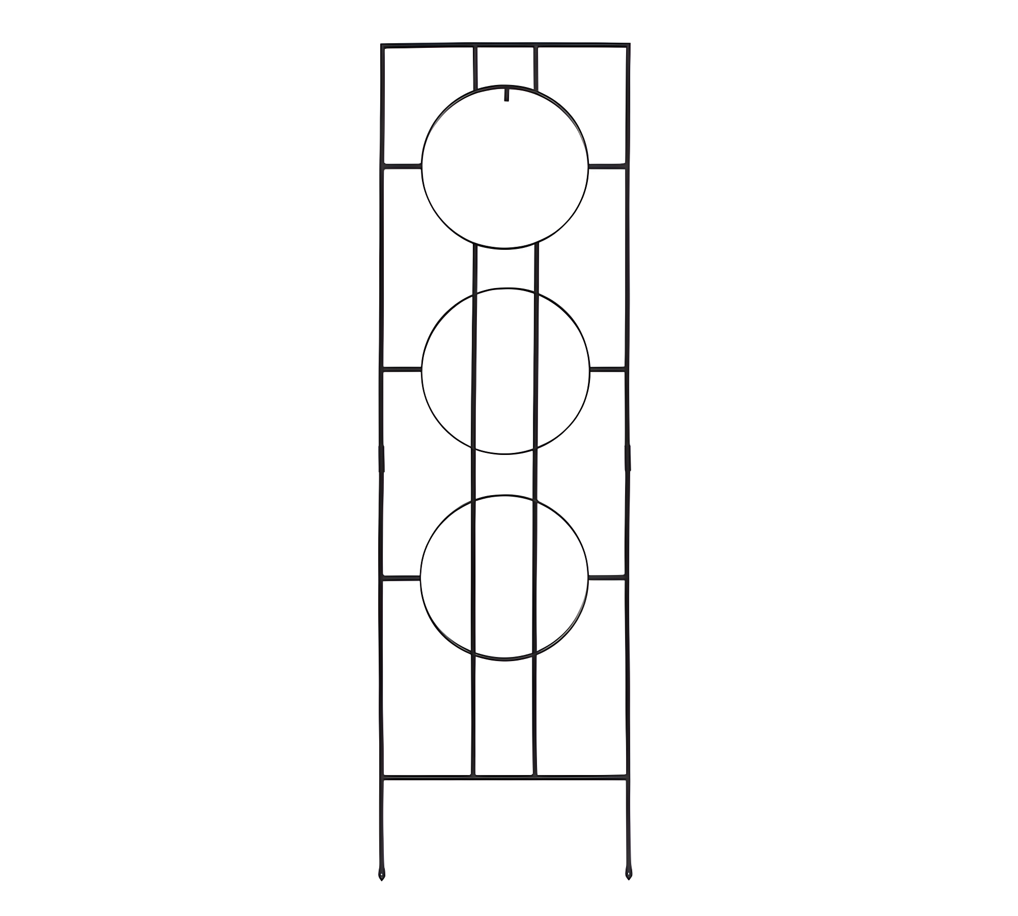 Zen Harmony 44" Black Wrought Iron Garden Trellis