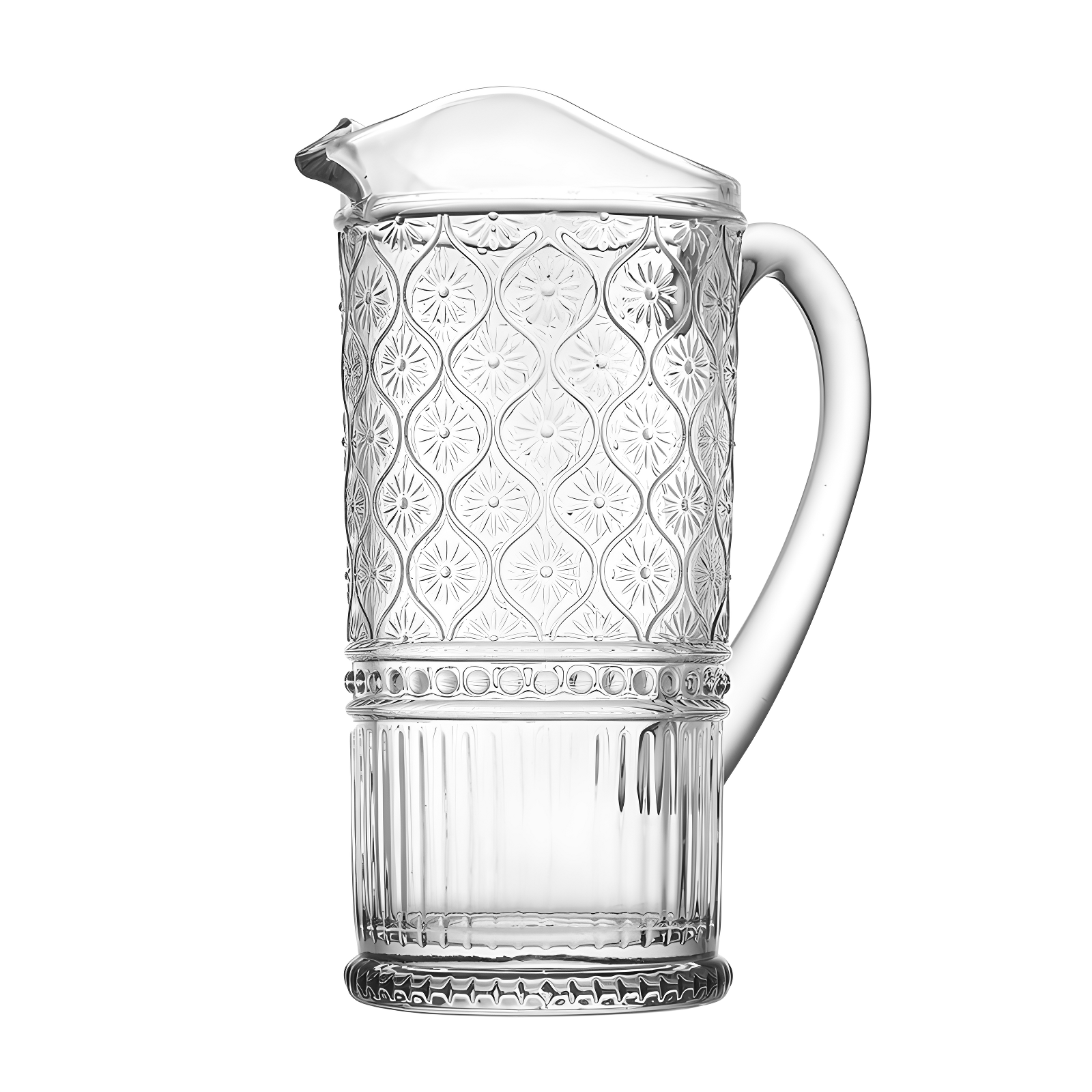 Claro Clear Glass Pitcher with Handle, 33 oz