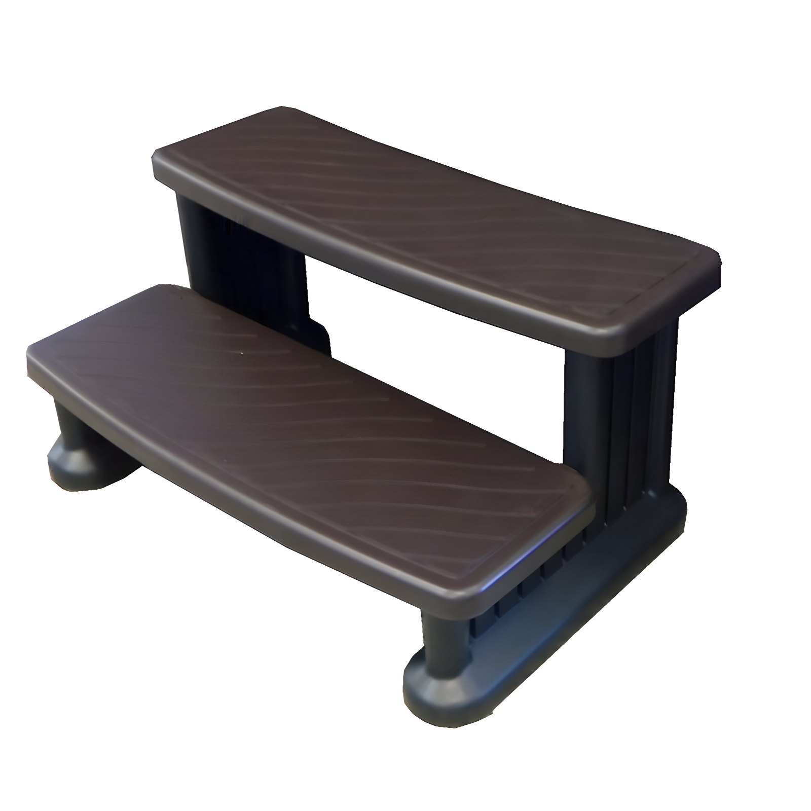 Espresso and Black UV-Protected Hot Tub Spa Step