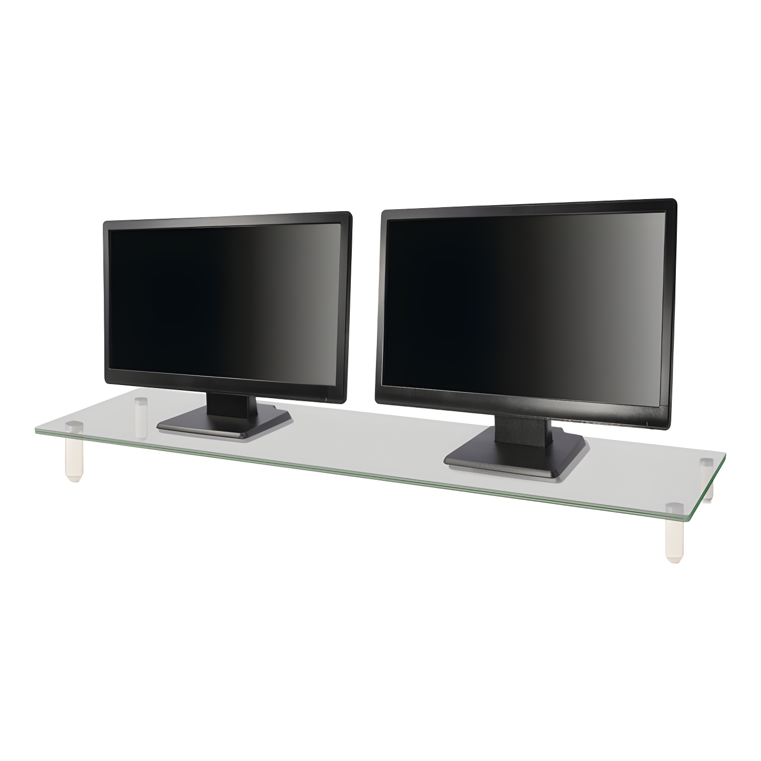 Elevate Clear Tempered Glass Desktop Monitor Riser