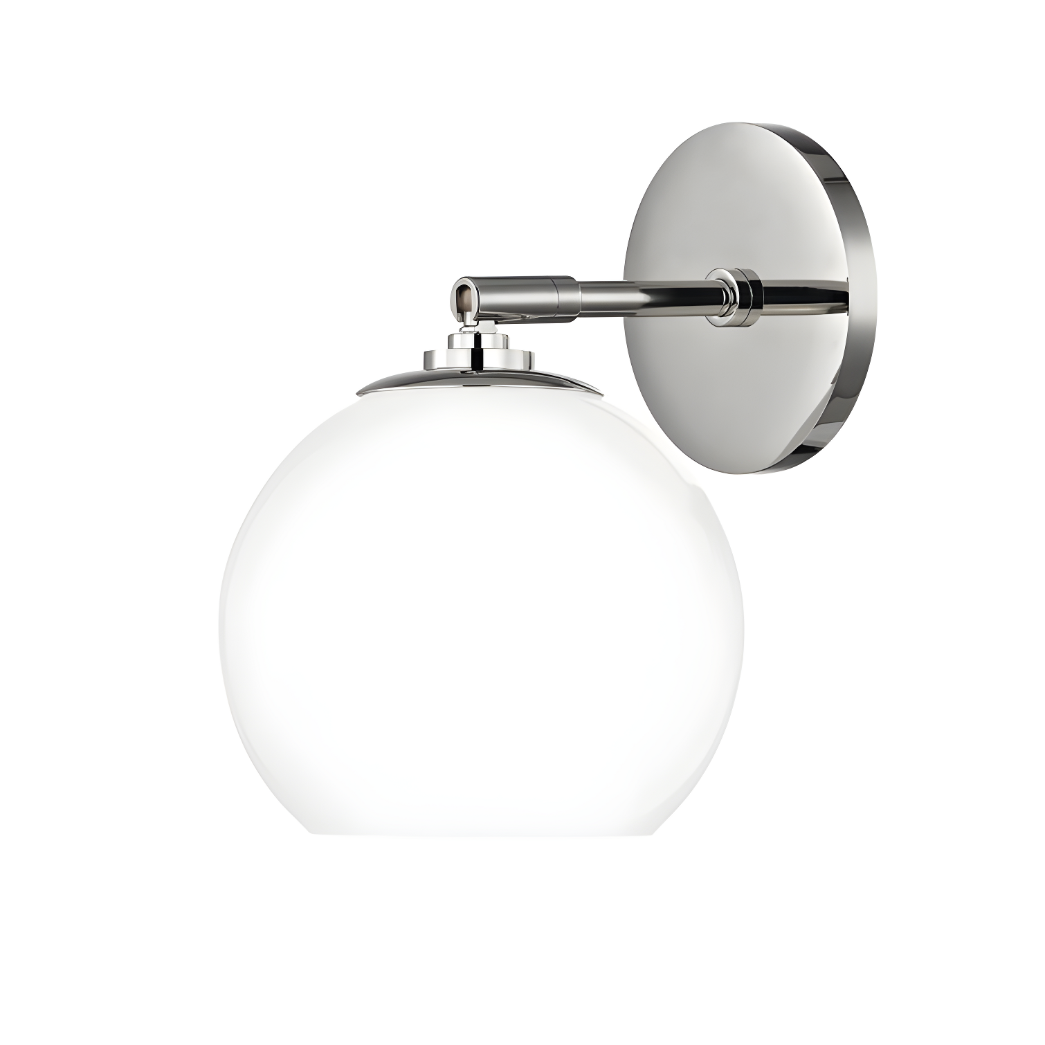 Polished Nickel 1-Light Dimmable LED Sconce with Frosted Glass