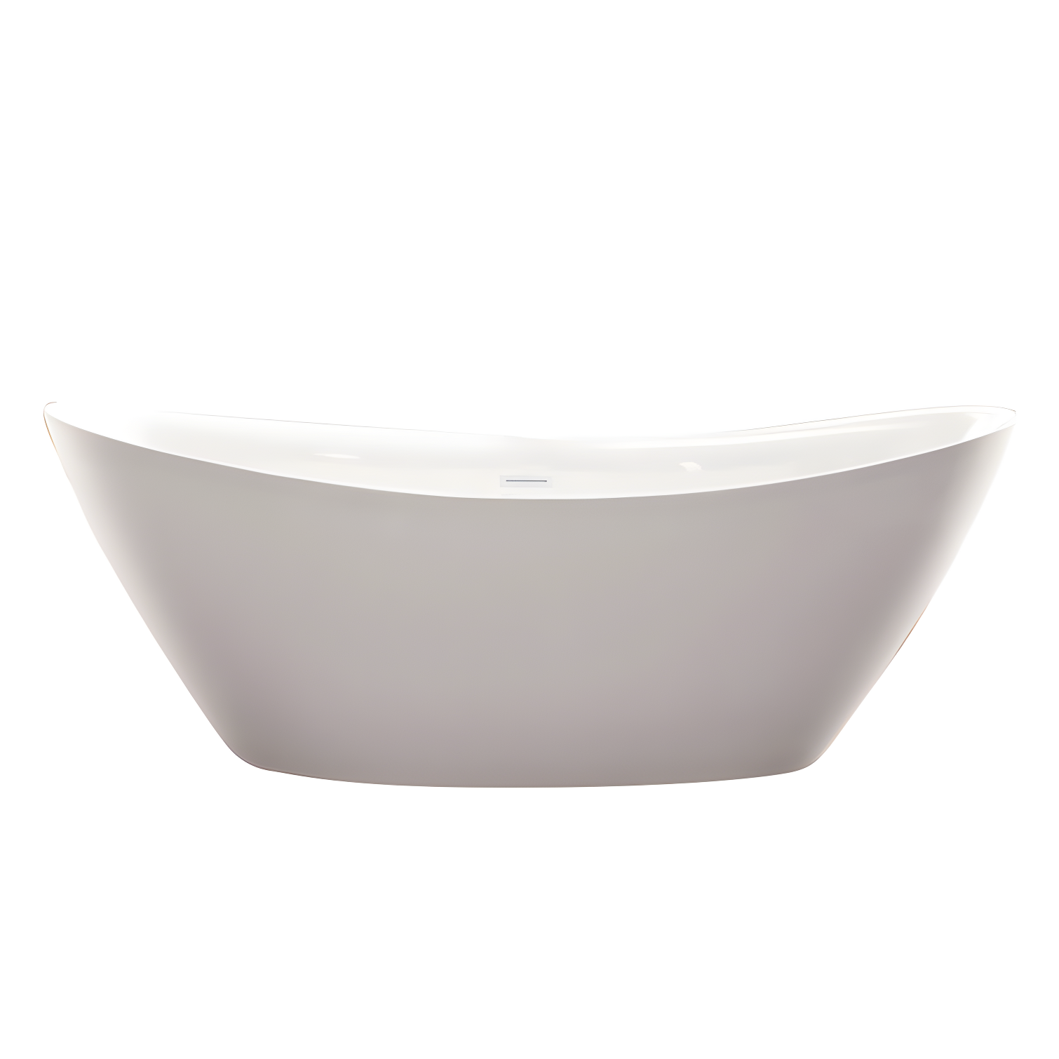 71" Pure White Freestanding Acrylic Soaking Bathtub