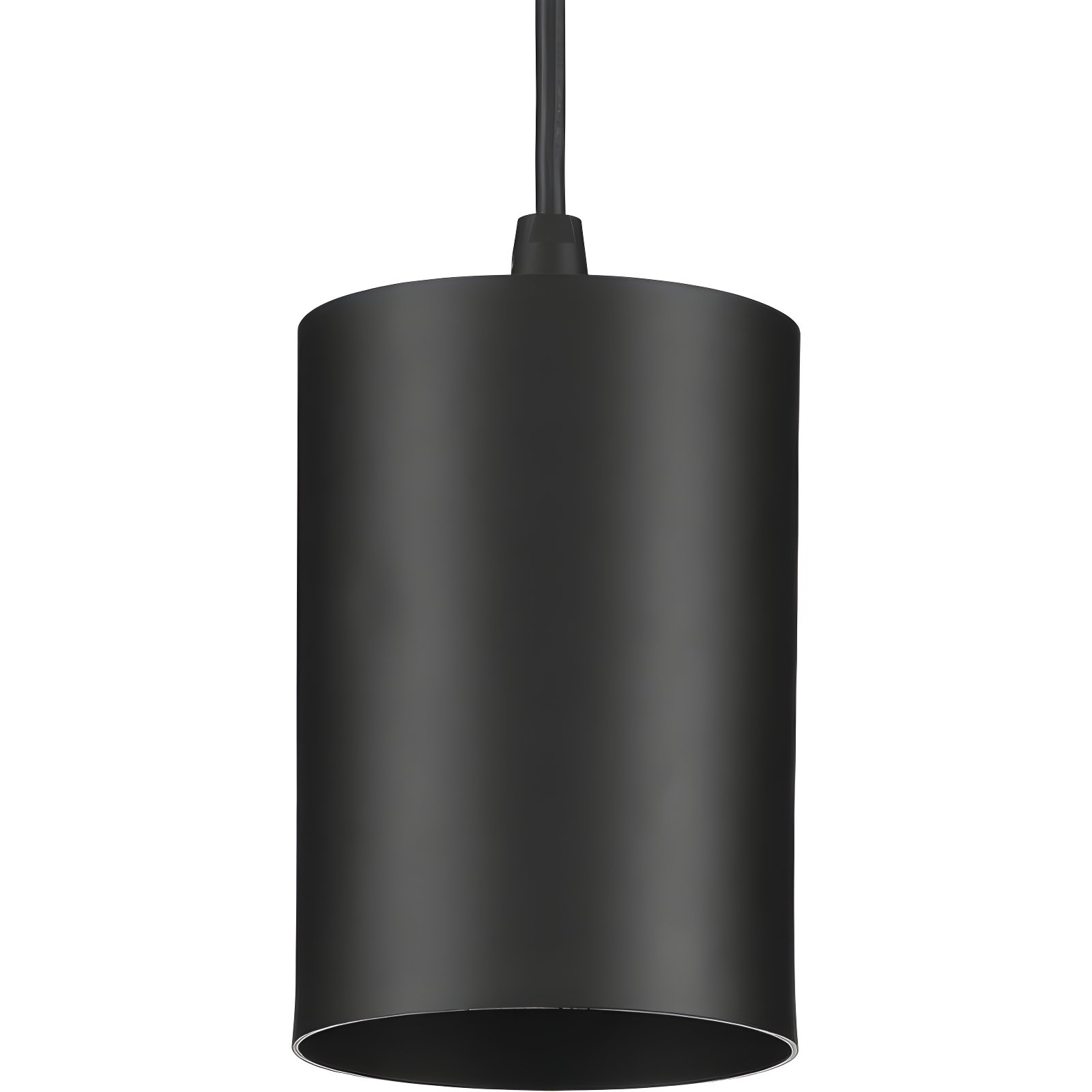 Black Aluminum 5" Modern Outdoor Hanging Pendant Light