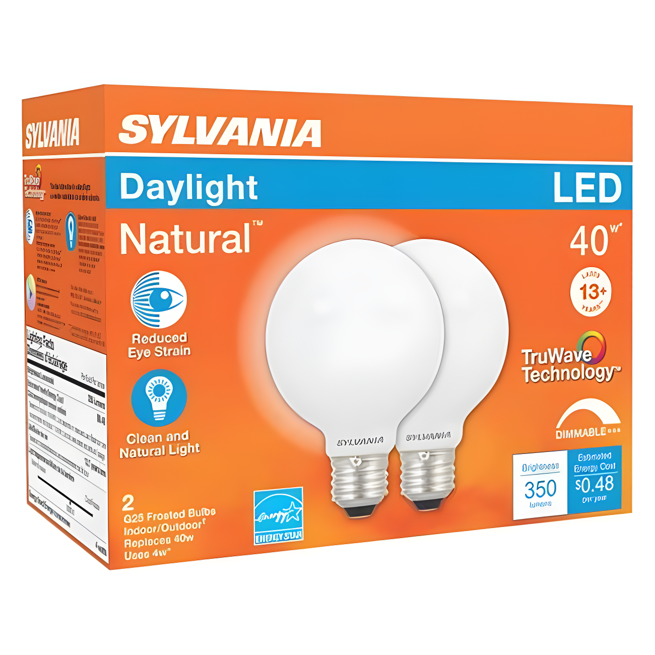 Sylvania 40W Daylight Frosted LED Bulb 2-Pack