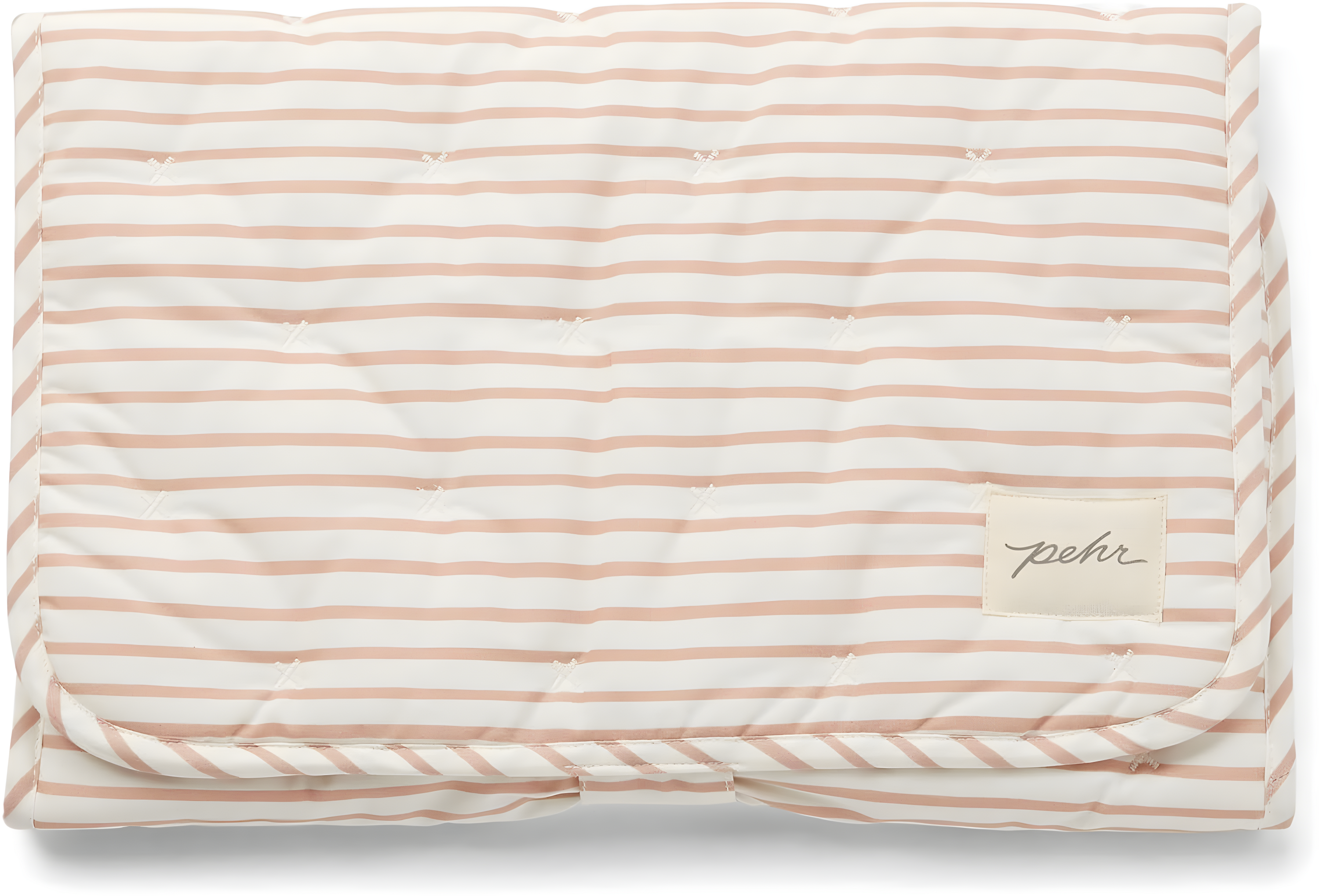 Rose Pink Striped Portable Changing Pad