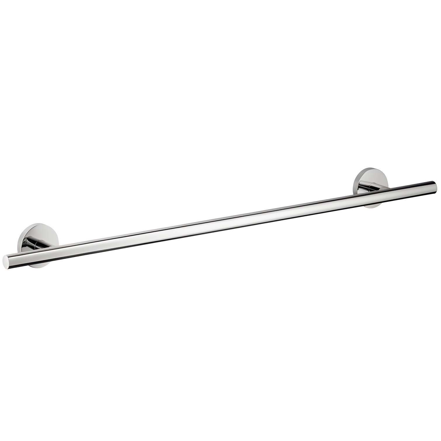 Chrome 24-Inch Modern Wall Mounted Towel Bar