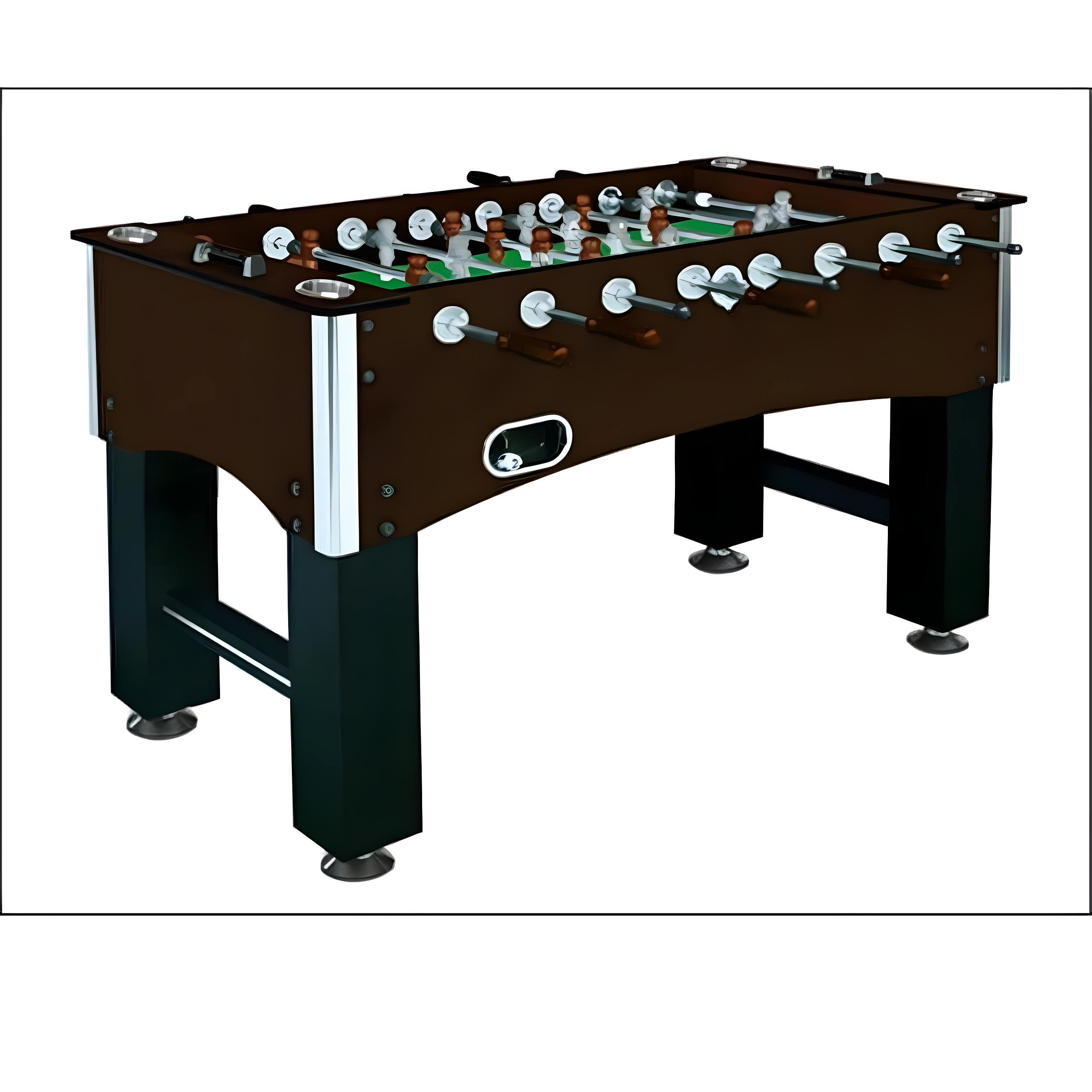 Dark Brown and Black 56-Inch Soccer Table