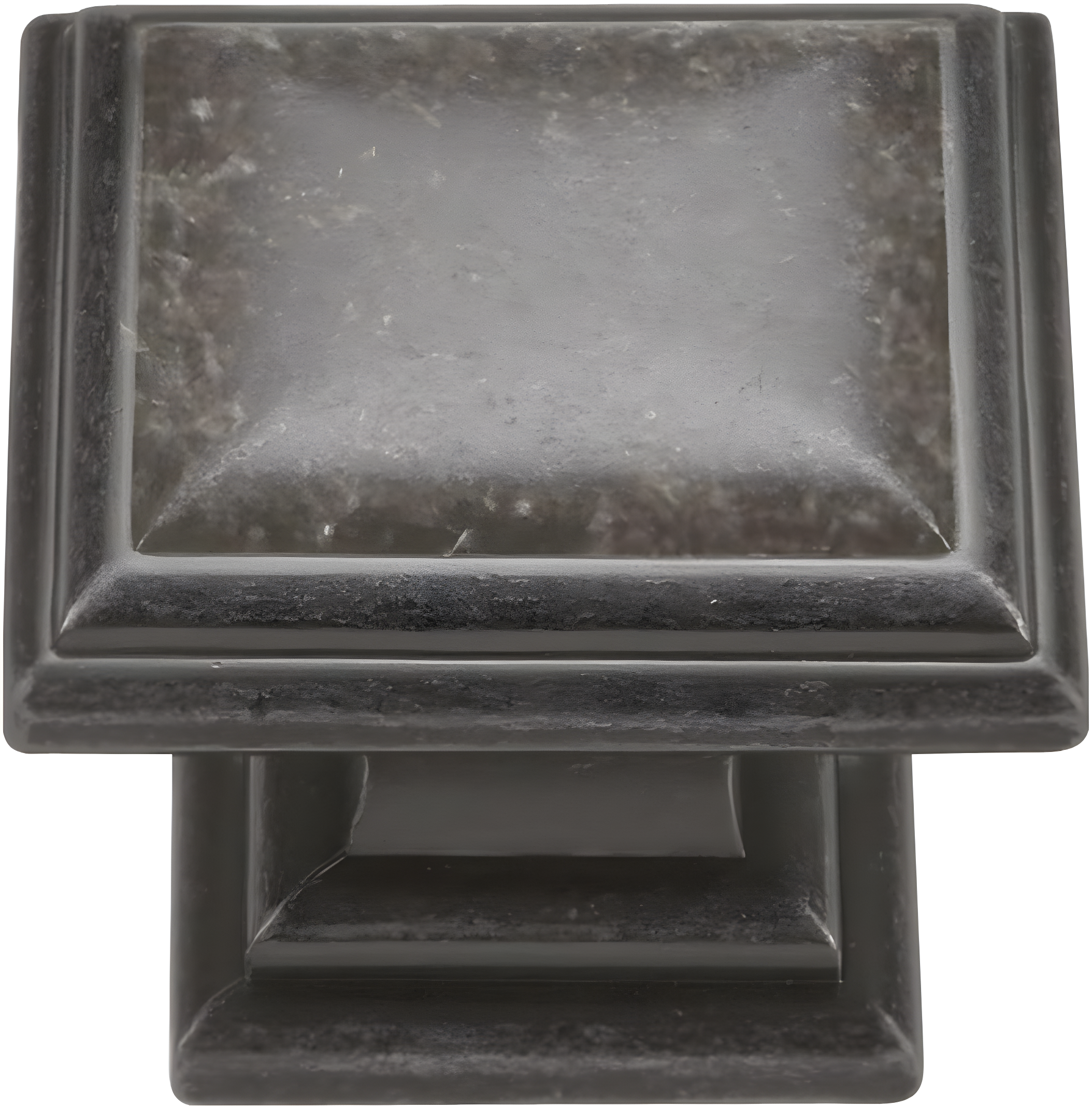 Black Nickel Square Cabinet Knob with Mounting Hardware