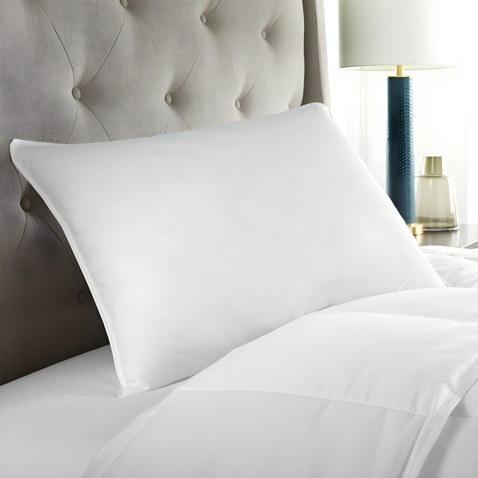 Luxury Hypoallergenic White Queen Down & Feather Pillow