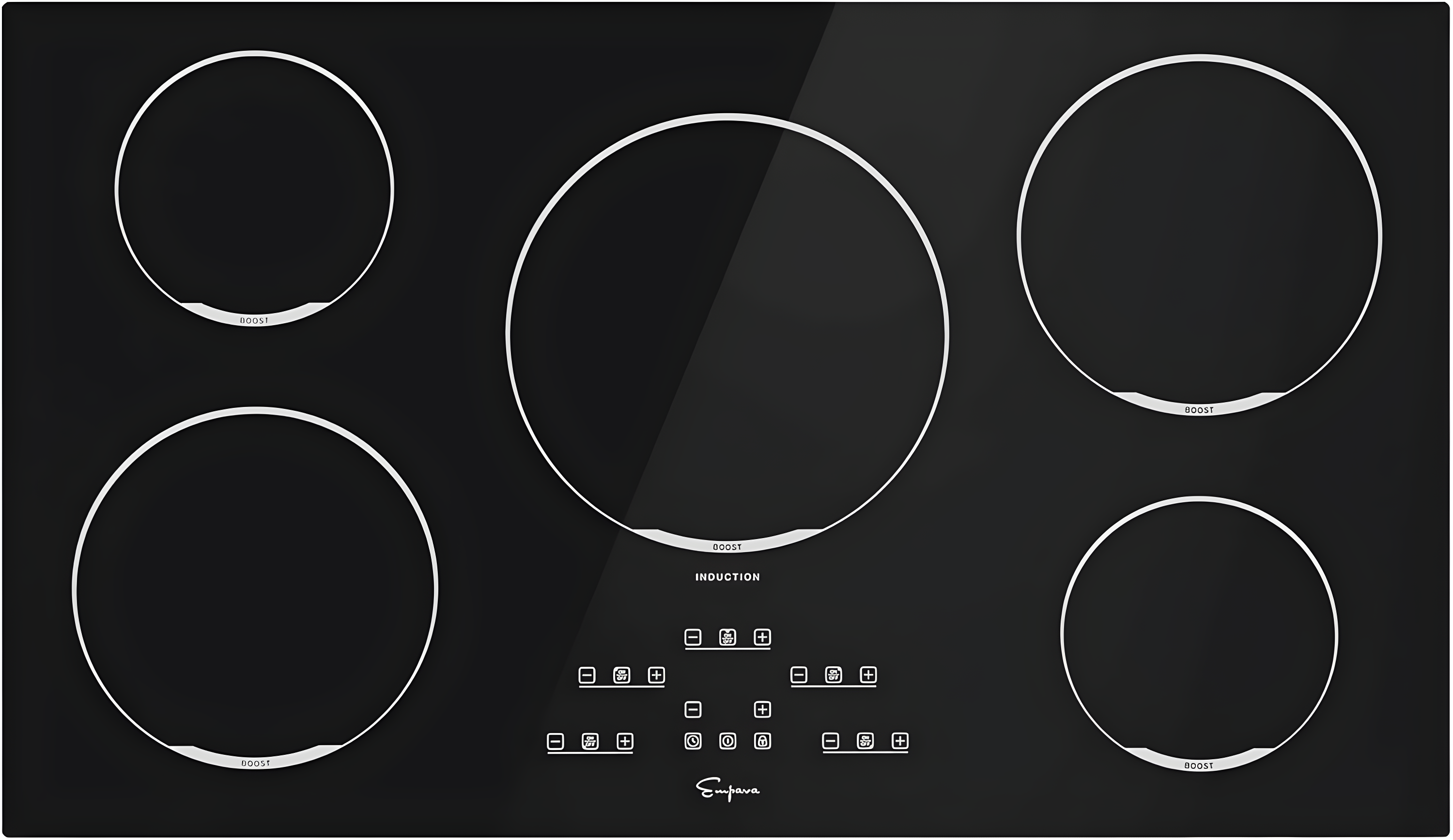 Empava 36" Black Ceramic 5-Burner Induction Cooktop