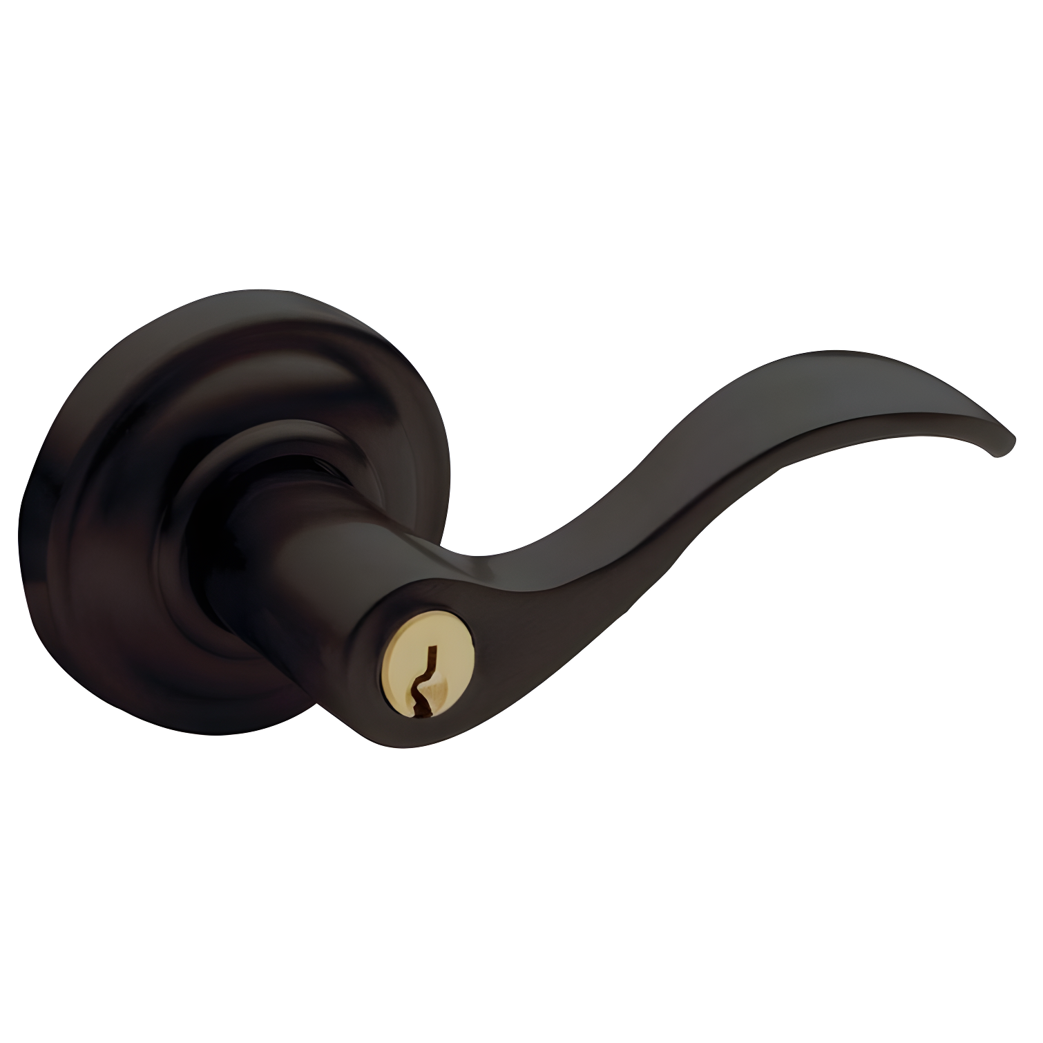 Oil Rubbed Bronze Right-Handed Wave Entry Door Lever