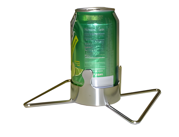 Chrome-Plated Beverage Can Marinade Rack for Poultry