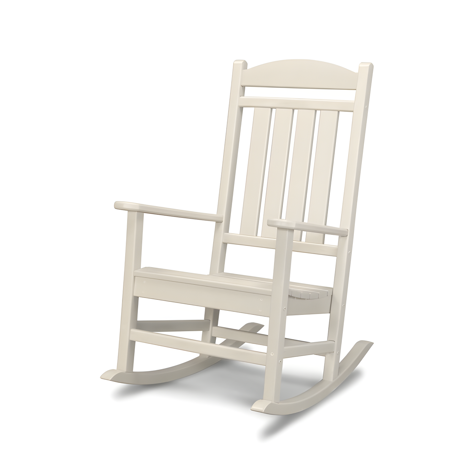 Sand Polywood Presidential Rocking Chair with Arms