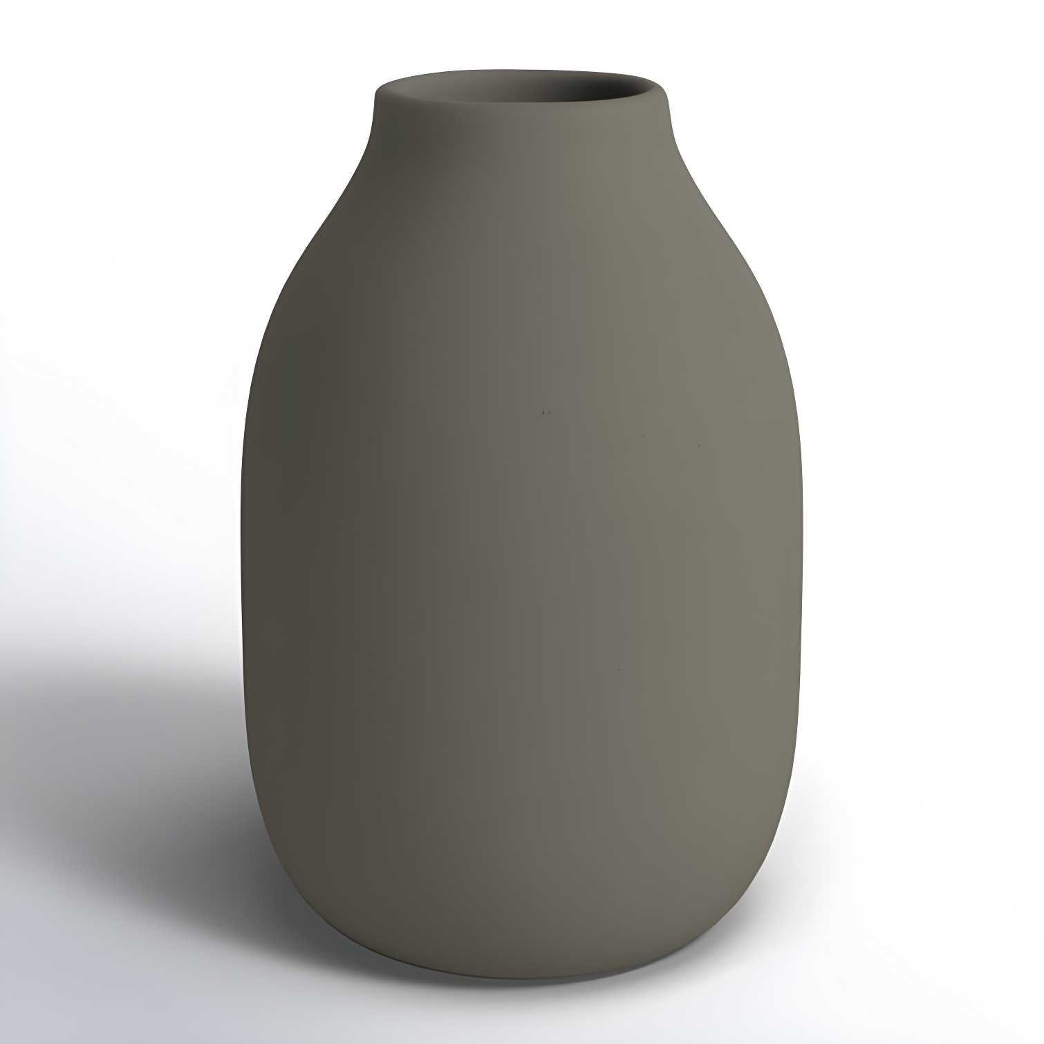 Steel Grey Silky Smooth Porcelain Table Vase