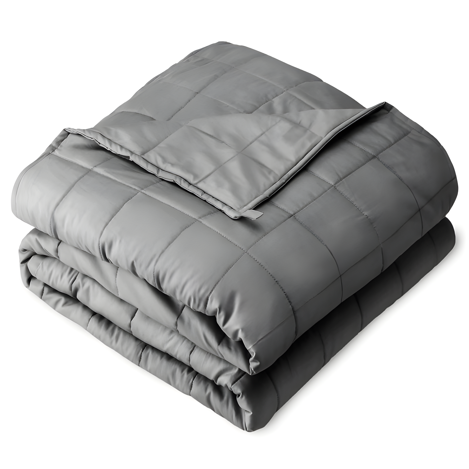 King Size Light Gray Cotton Weighted Blanket with Fleece