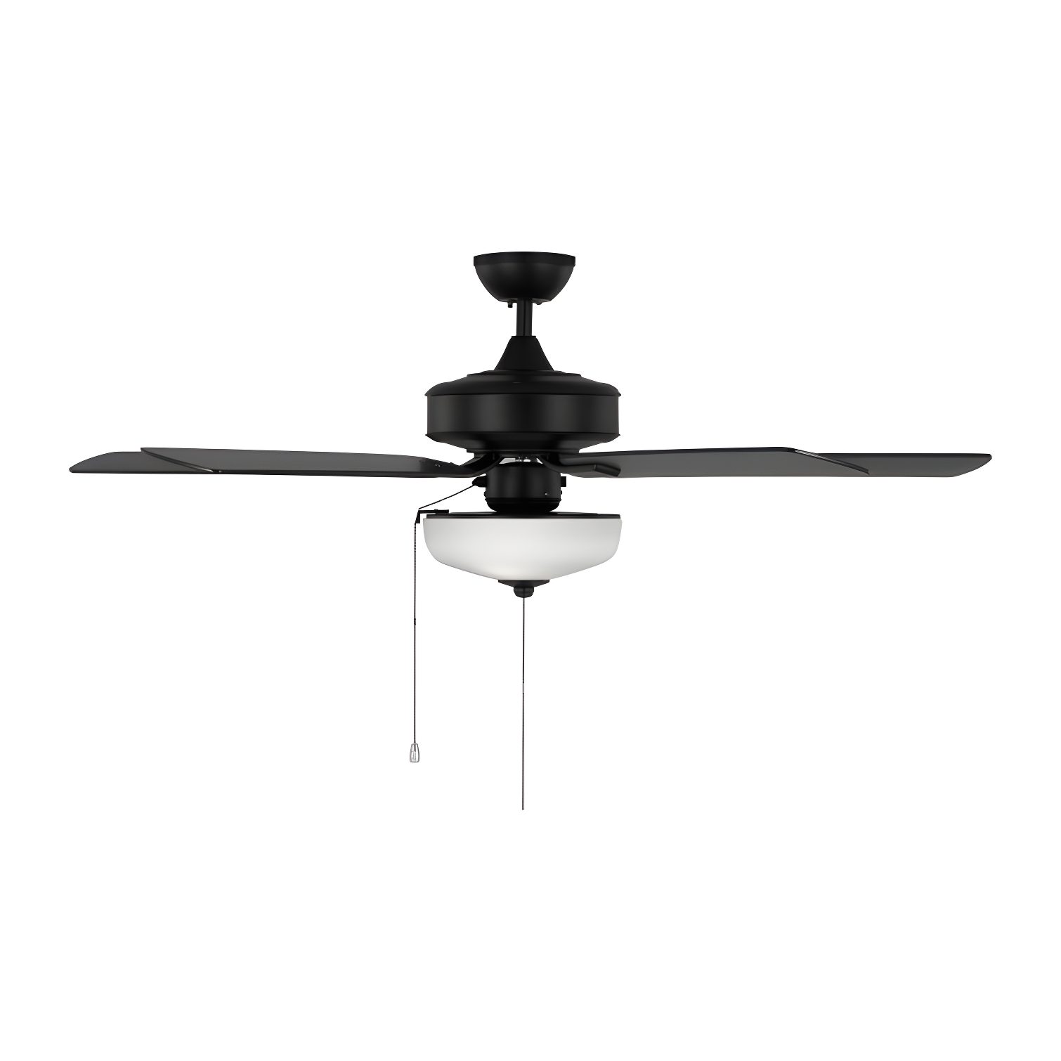 52'' Midnight Black Ceiling Fan with LED Light Kit