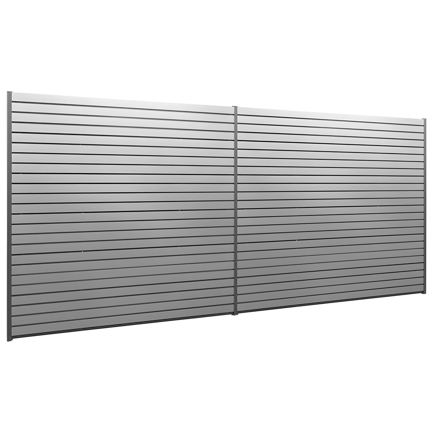 Silver 71.8" H x 160" W PVC Slatwall Kit