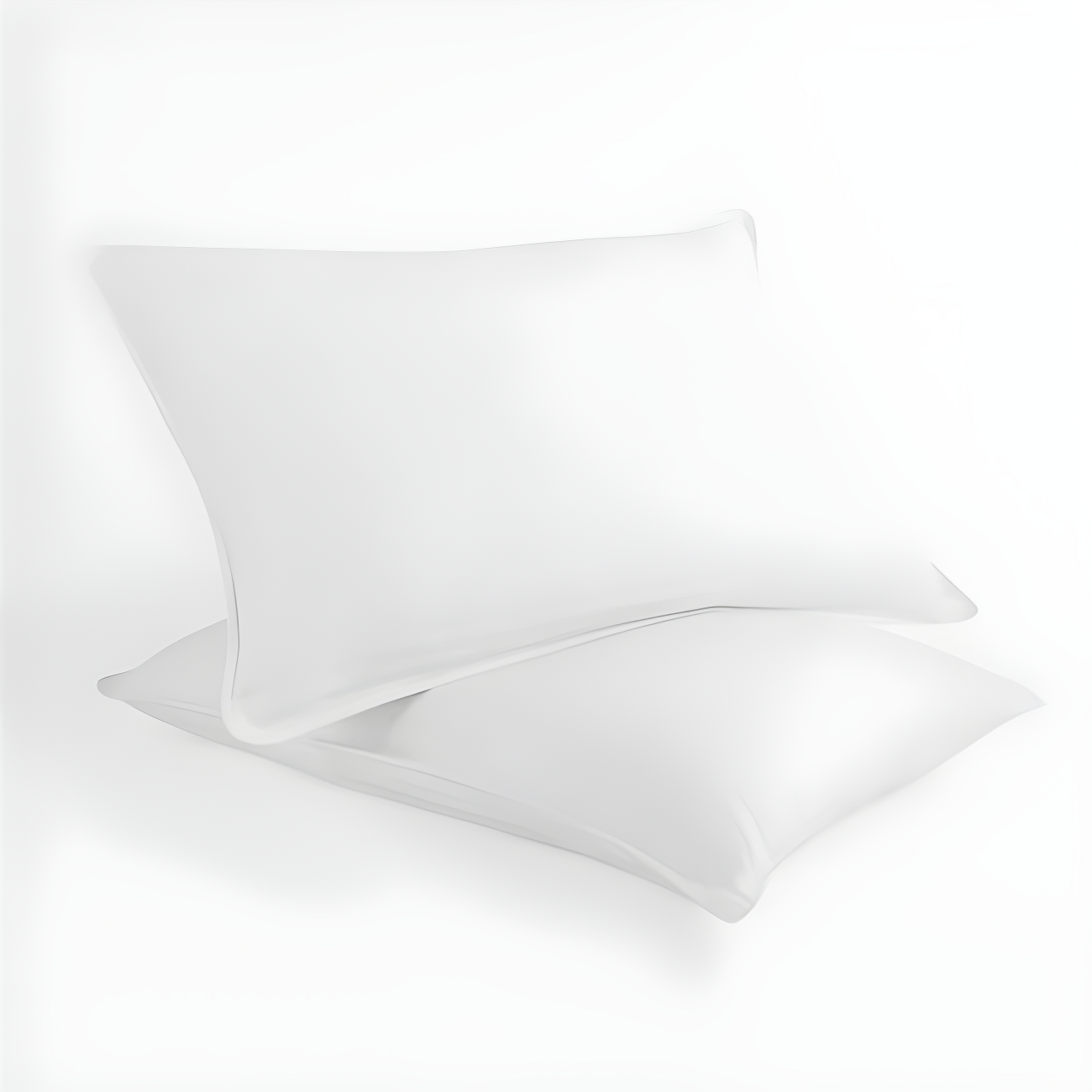 Queen White Memory Foam Gel Fiber Bed Pillows, Set of 2