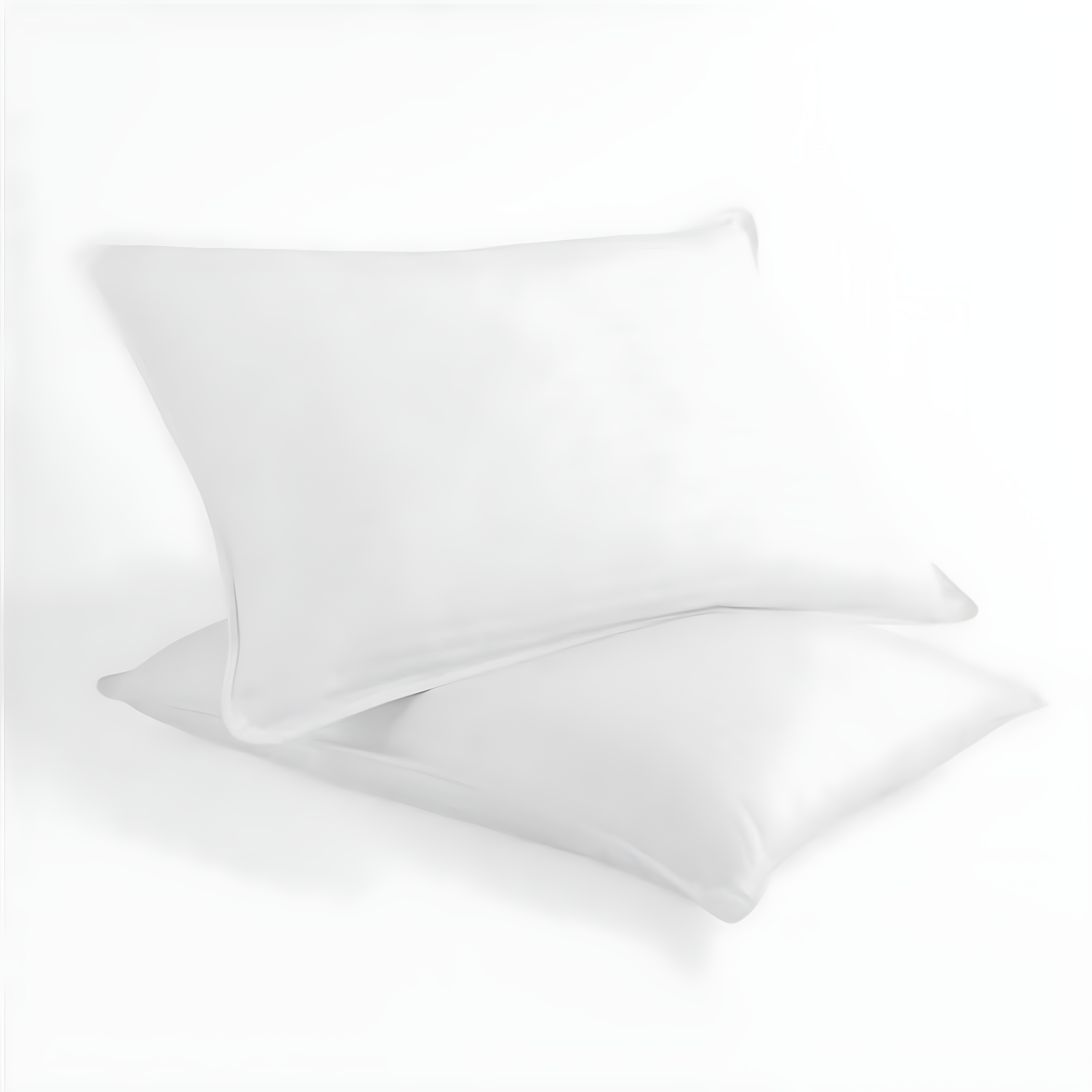 Queen White Memory Foam Gel Fiber Bed Pillows, Set of 2