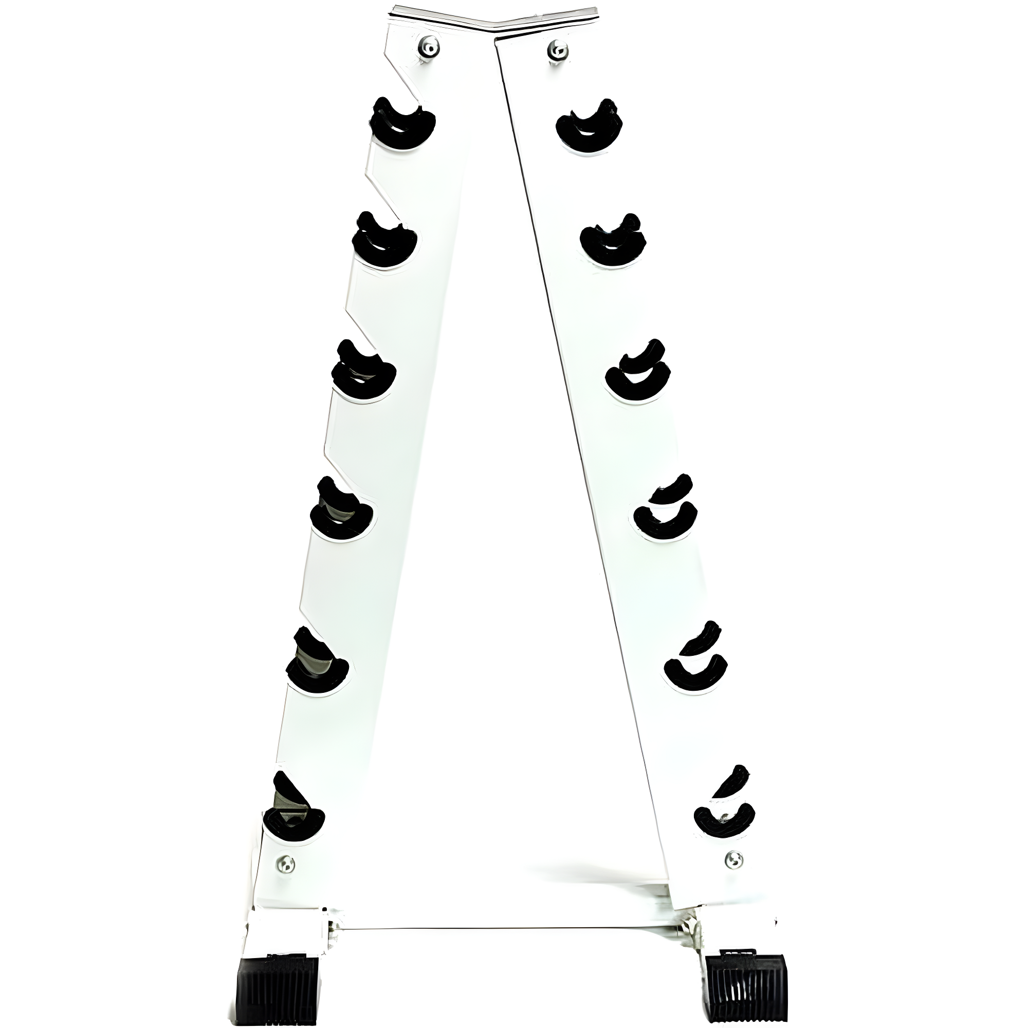 White Steel Vertical A-Frame Dumbbell Rack