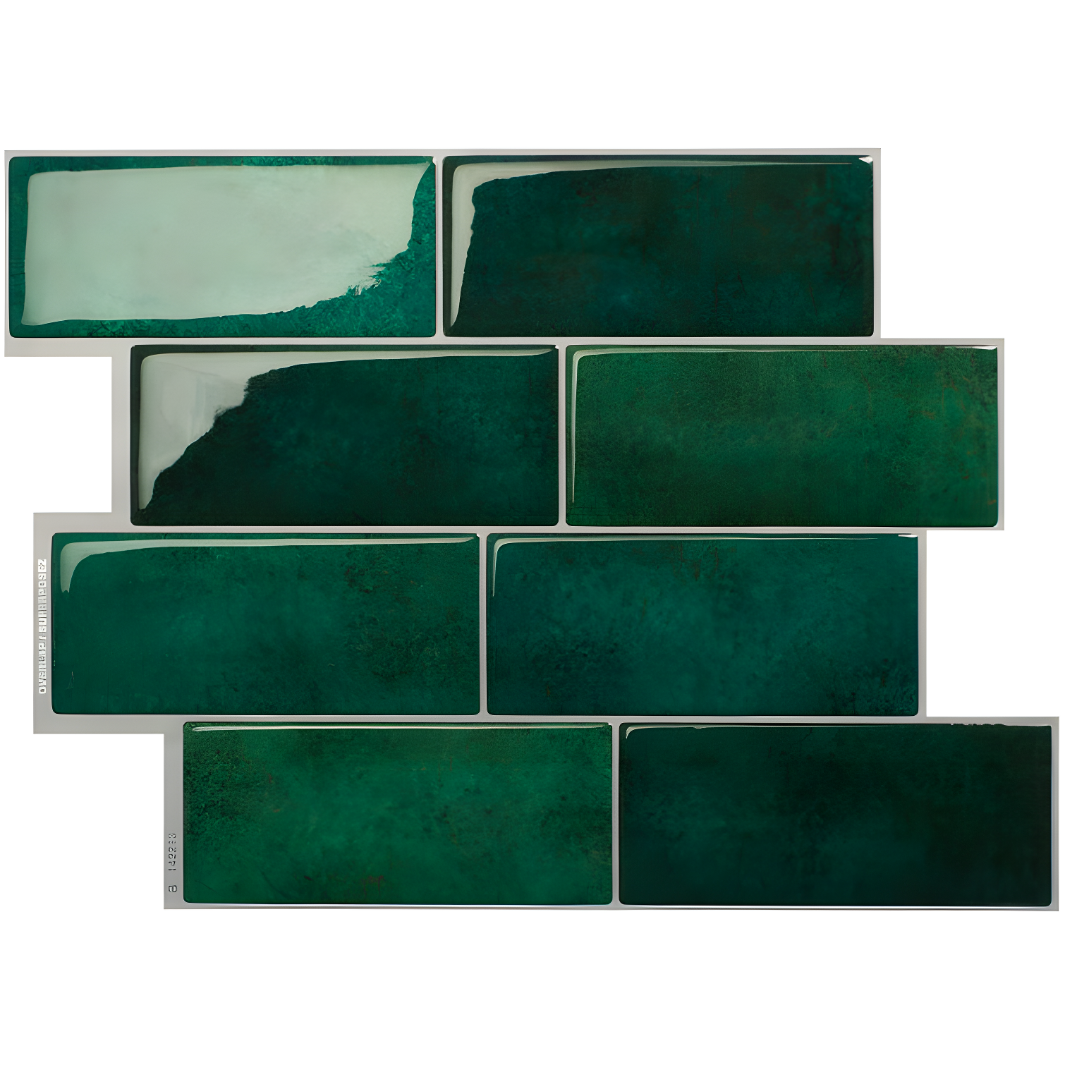 Metro Fiona Glossy Green Peel and Stick Backsplash Tiles