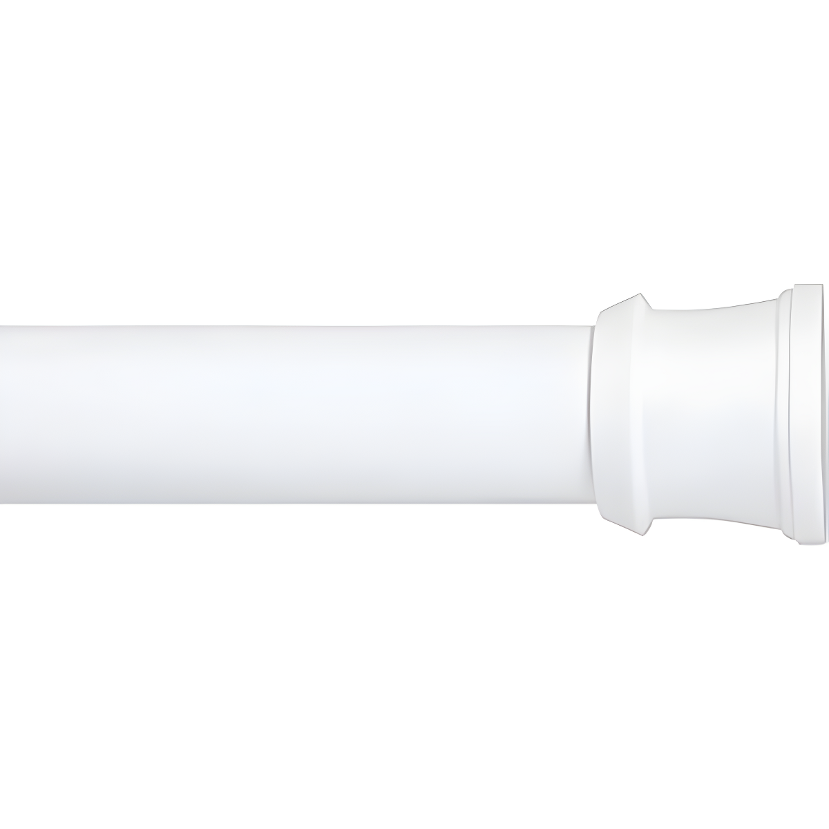 Adjustable White Tension Shower Rod 42"-72"