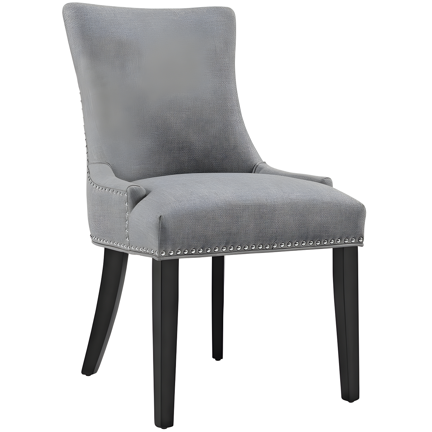 Regal Hourglass Light Gray Leather Parsons Side Chair