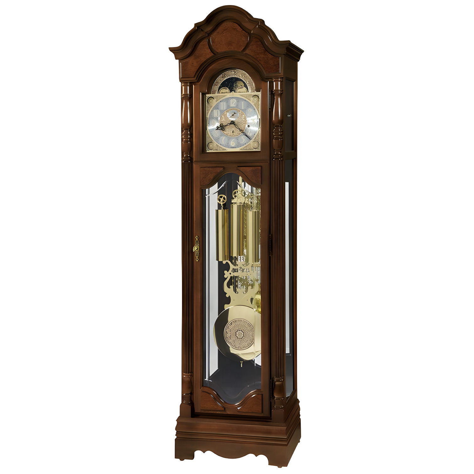 Wilford 83" Cherry Bordeaux Traditional Floor Clock