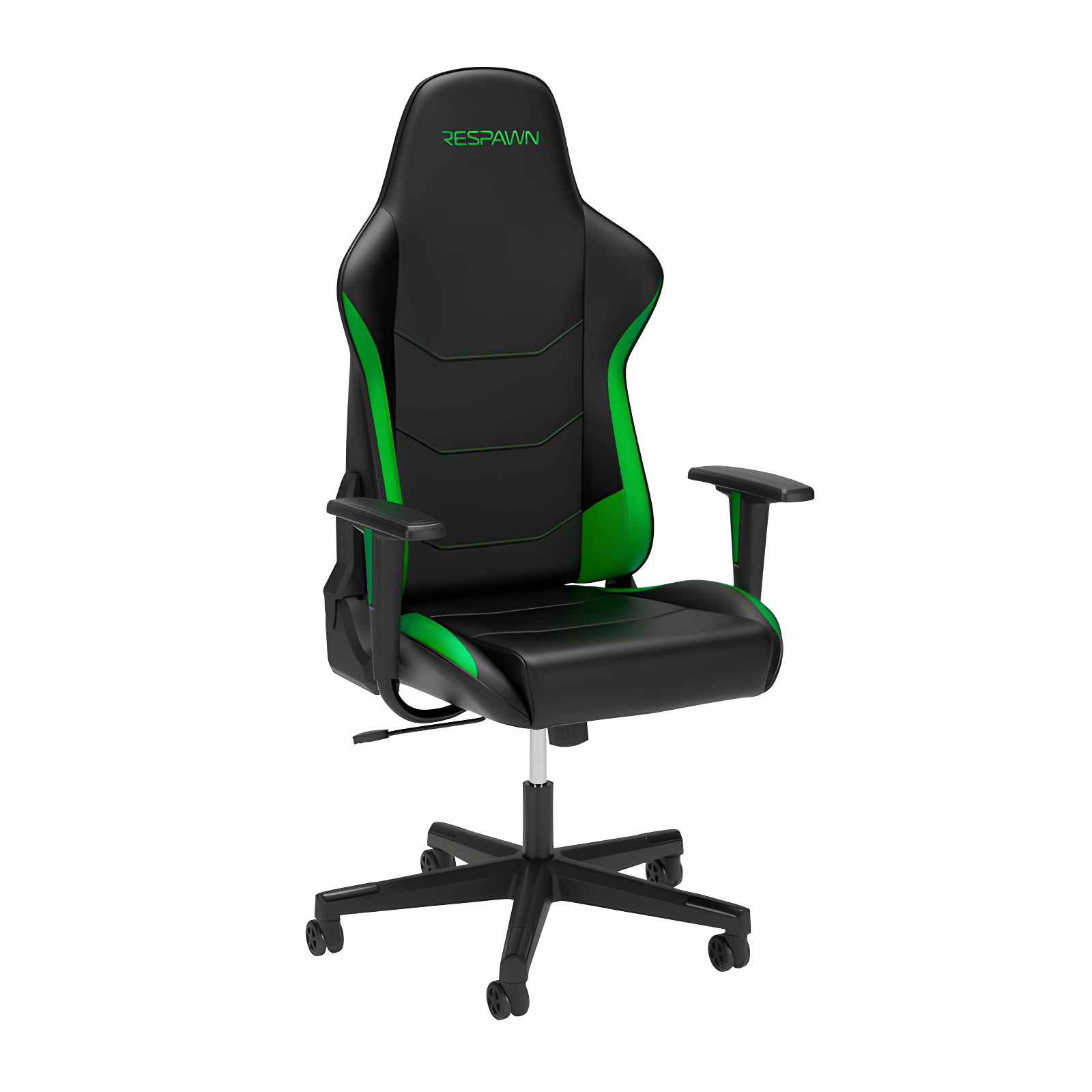 Respawn 110 High-Back Ergonomic Gaming Chair in Black/Green Faux Leather