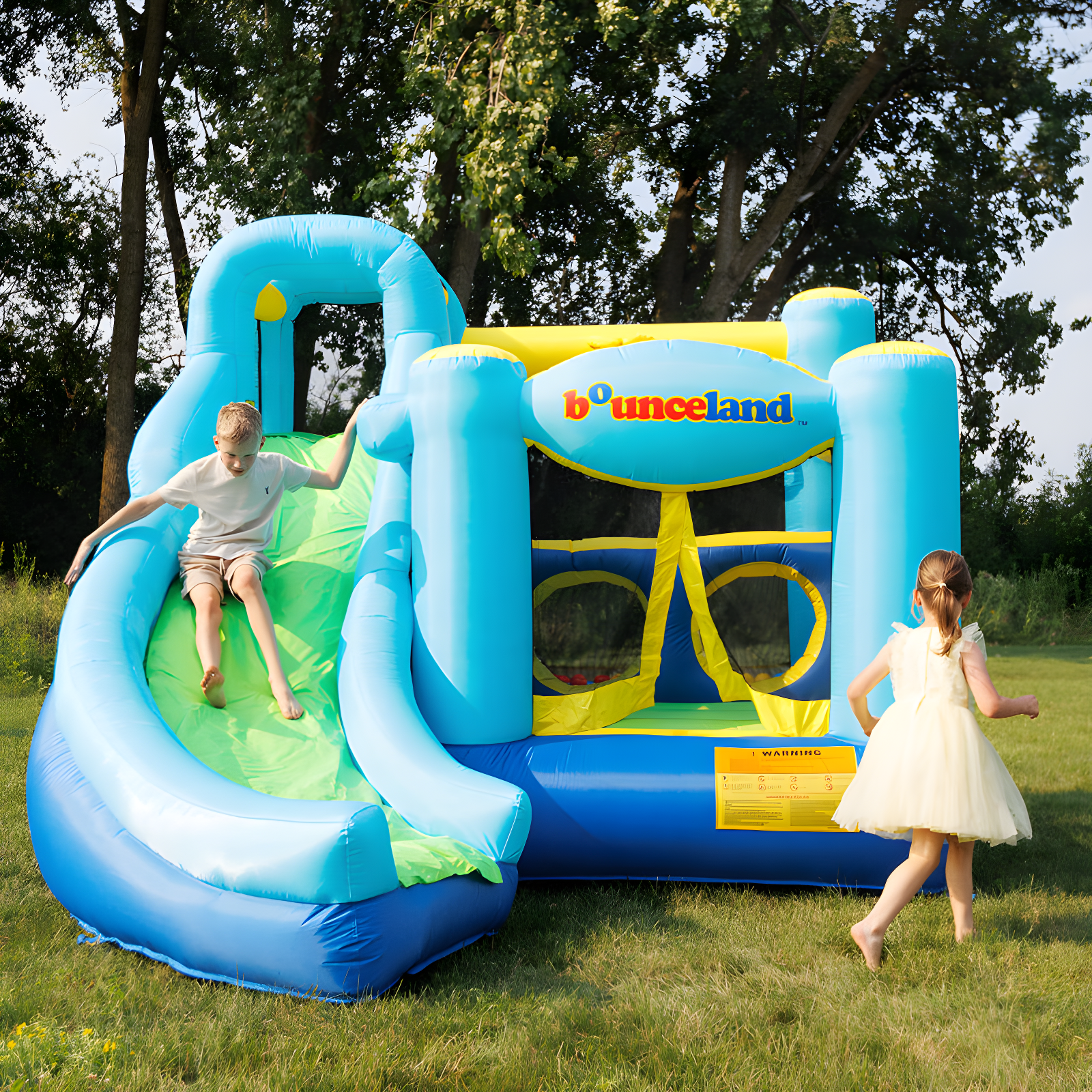 Ultimate Combo Inflatable Bounce House with Slide and Tunnel