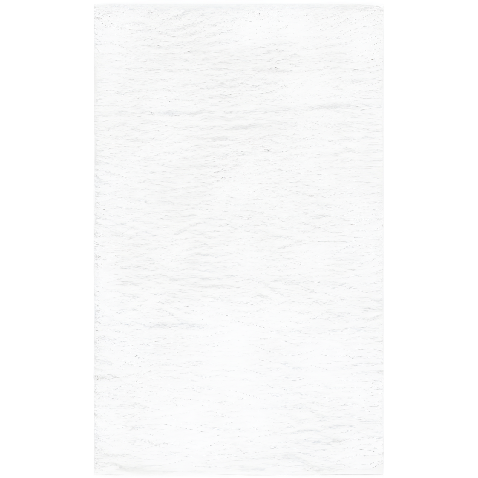 Luxe White Shag 3' x 5' Synthetic Rectangular Rug