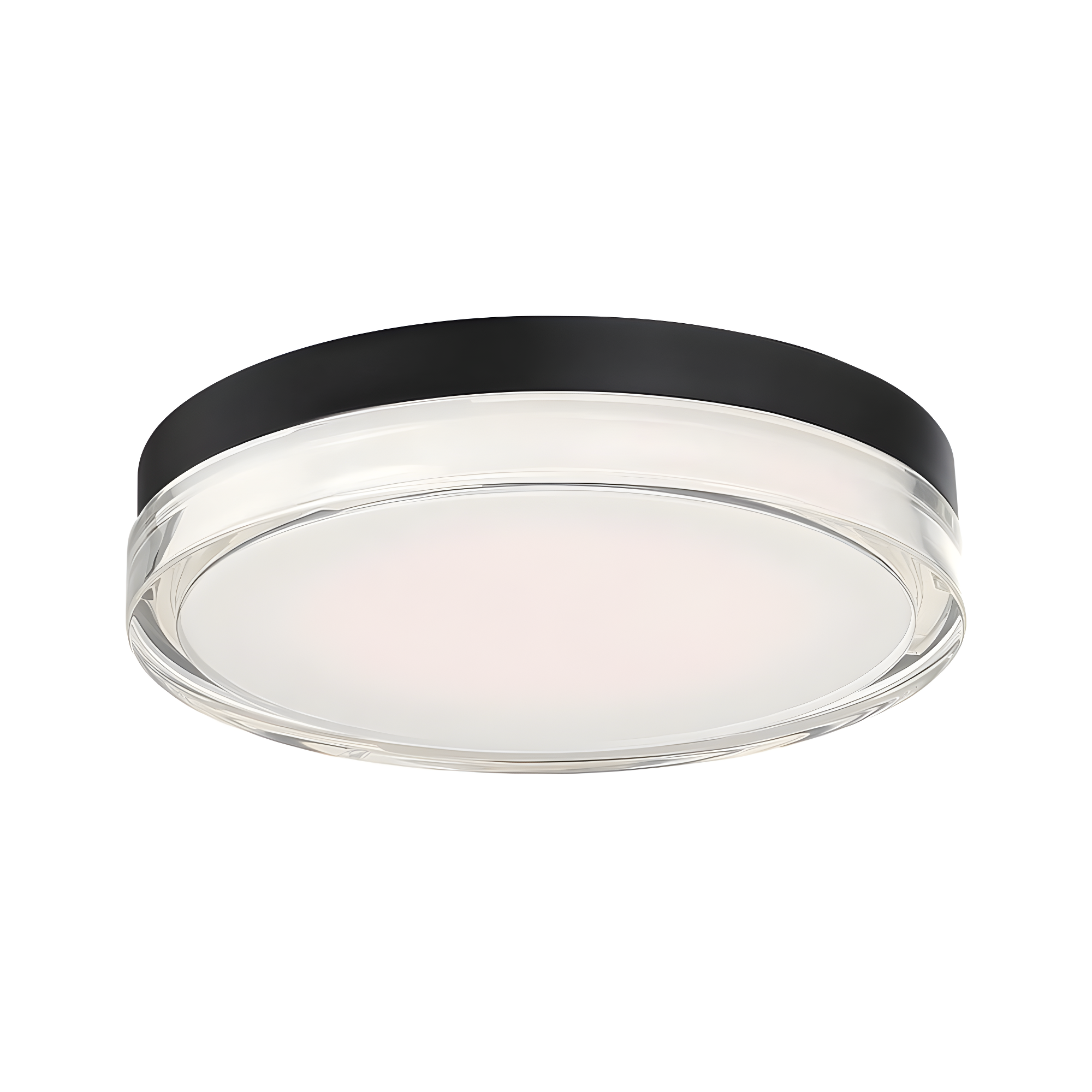 Sleek Black Aluminum 12'' LED Energy Star Indoor/Outdoor Flush Mount