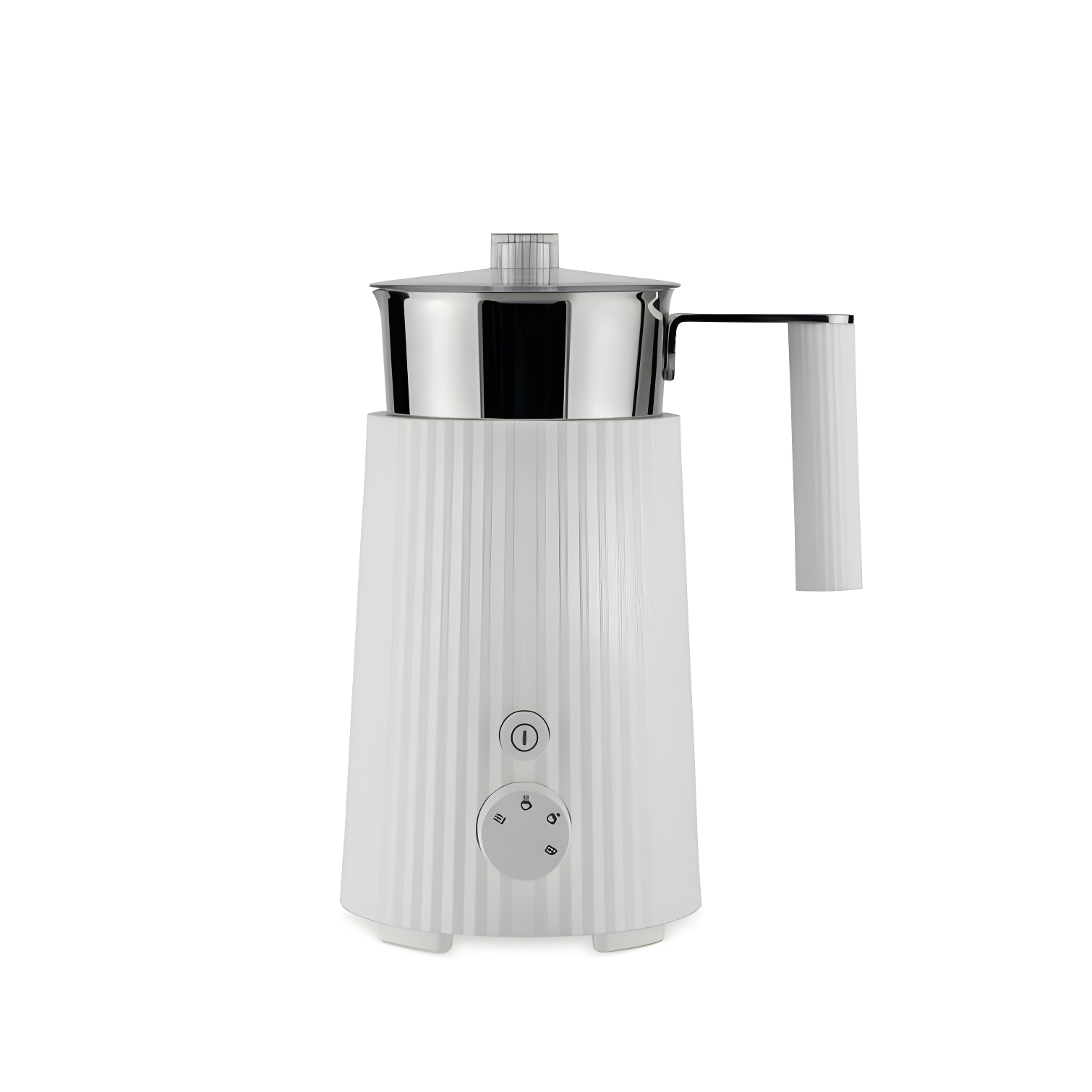 White Thermoplastic and Stainless Steel Automatic Milk Frother