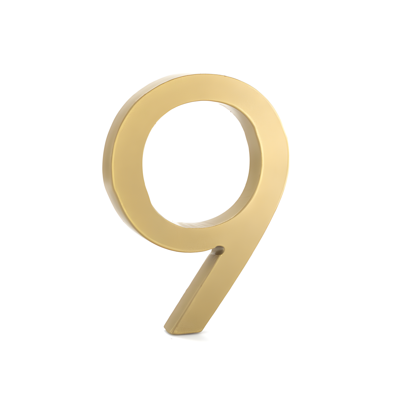 8" Gold Metal Floating House Number 9