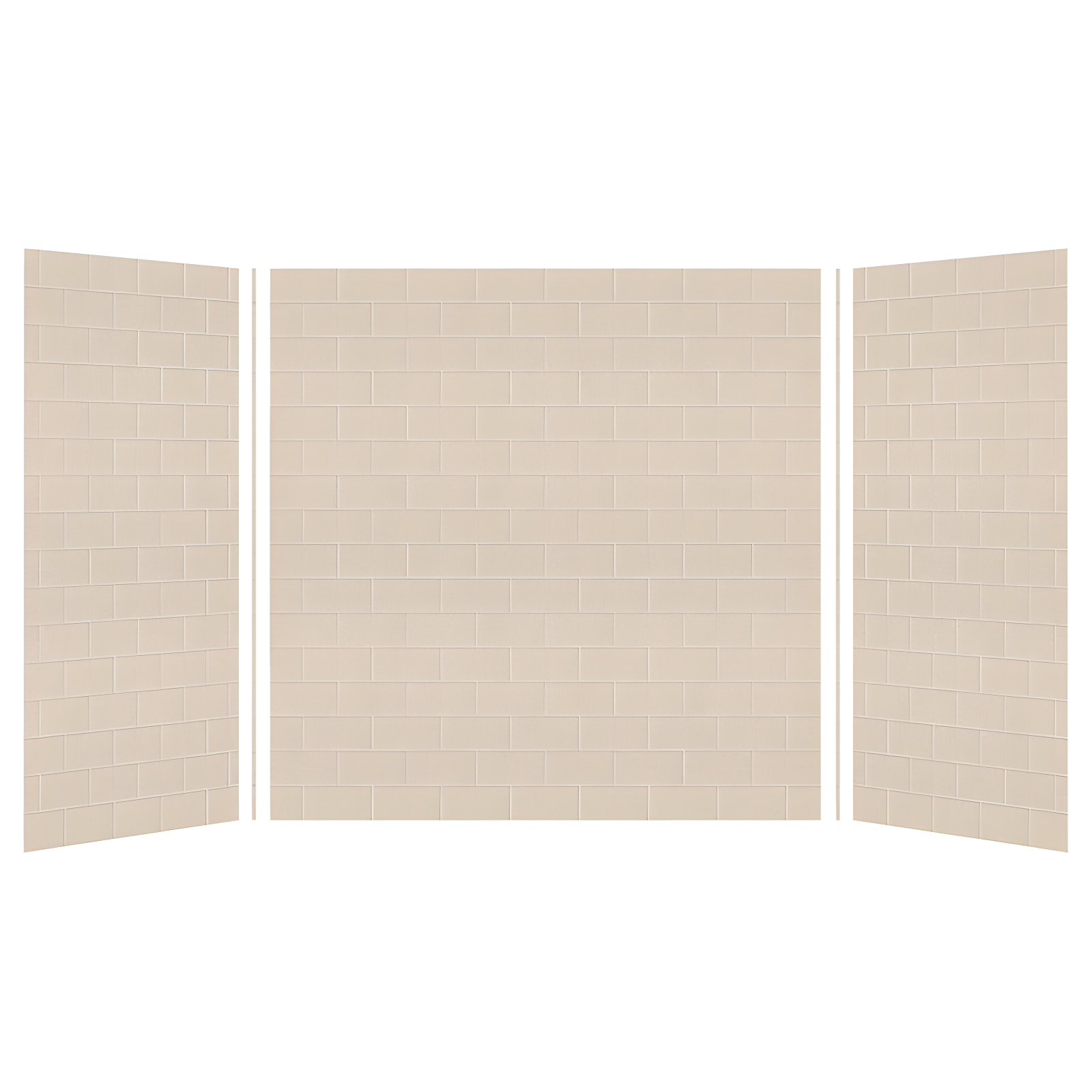 SaraMar Cashew Subway Tile Tub Wall Kit 60" x 36" x 60"